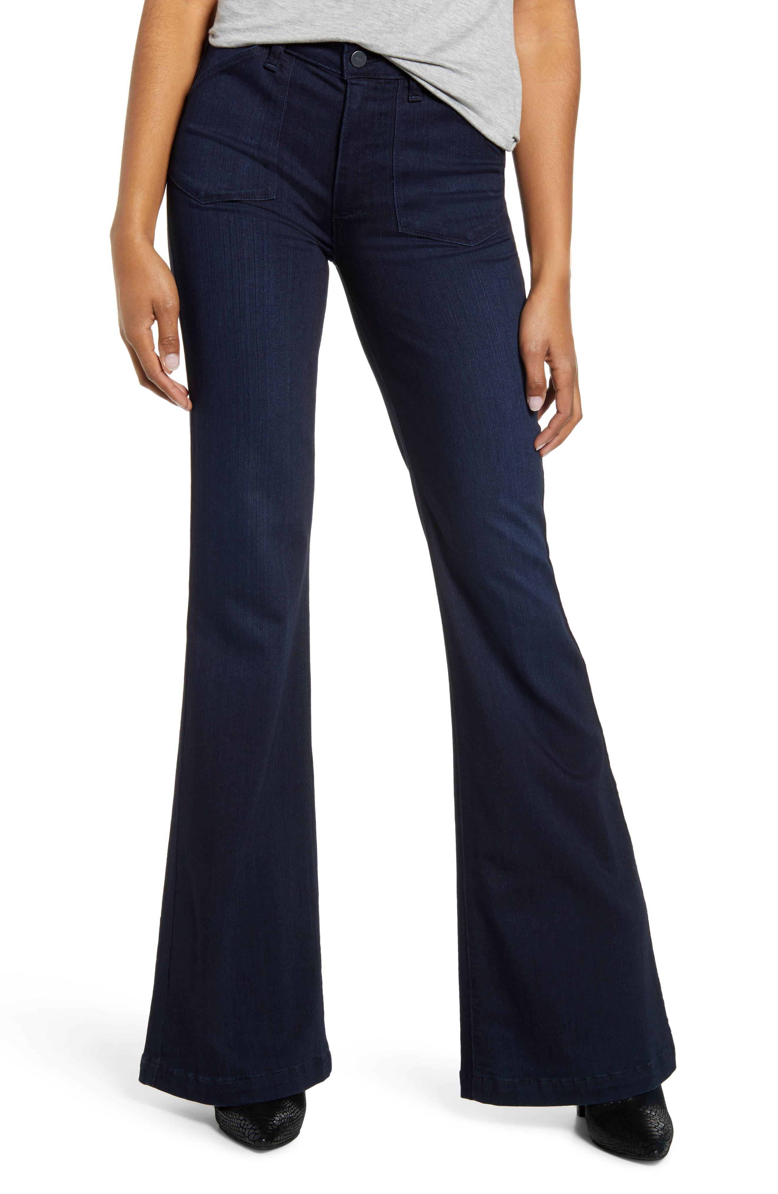 PAIGE Denim Genevieve High Waist Flare Jeans in Blue Lyst