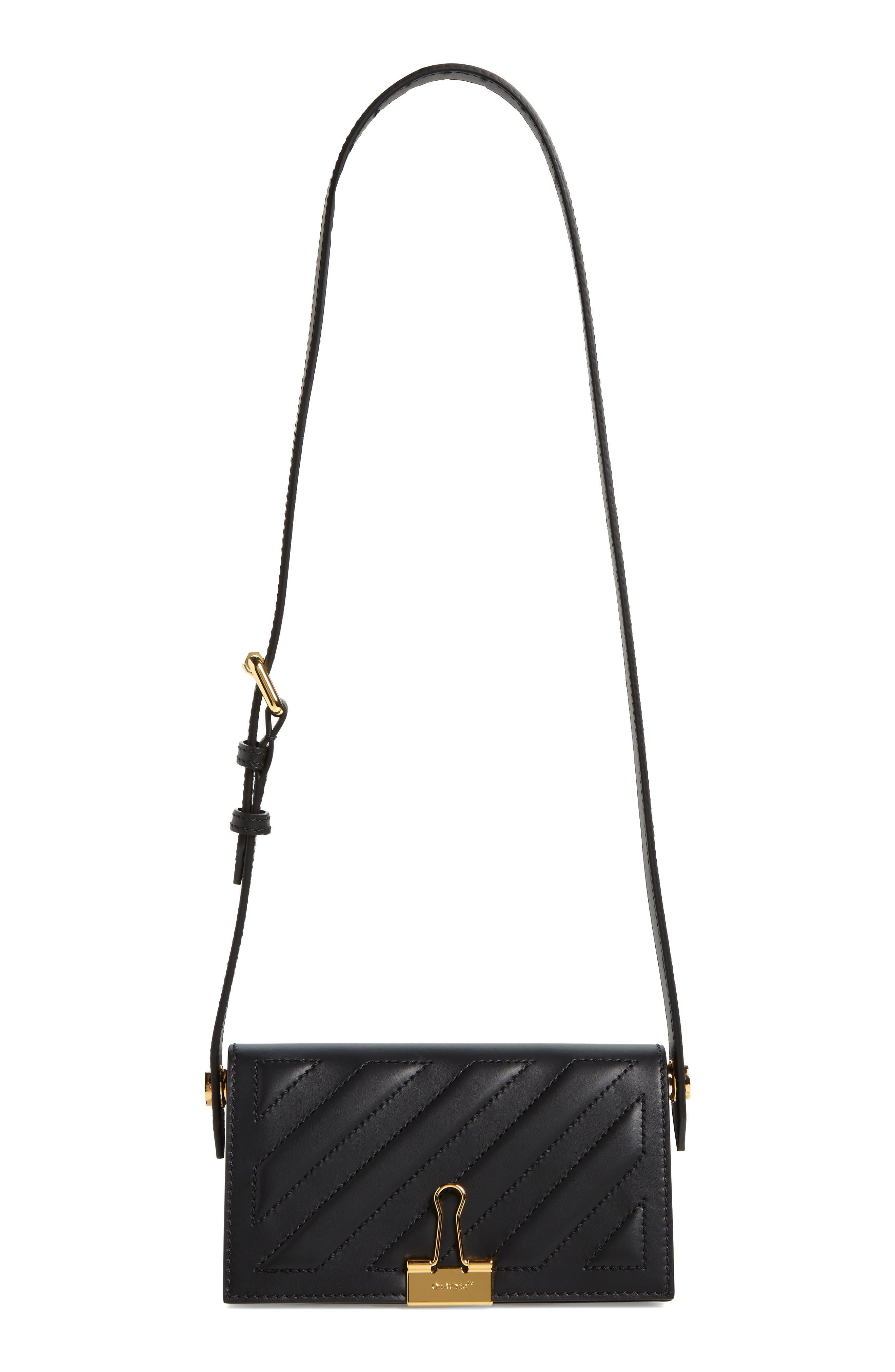 OffWhite c/o Virgil Abloh Cross 21 Binder Clip Quilted Leather