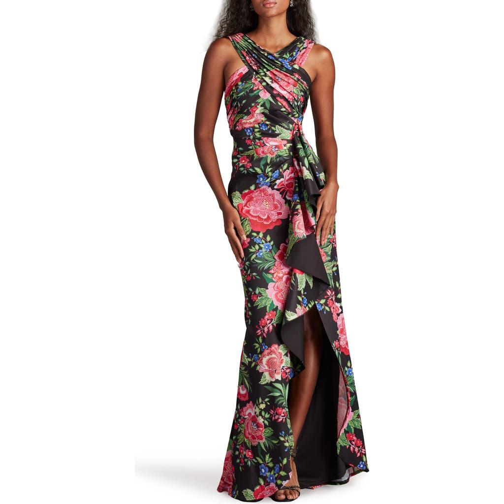 tadashi shoji mermaid dress Tadashi Shoji Elisea Shutter-Pleated Crepe Off-the-shoulder Gown