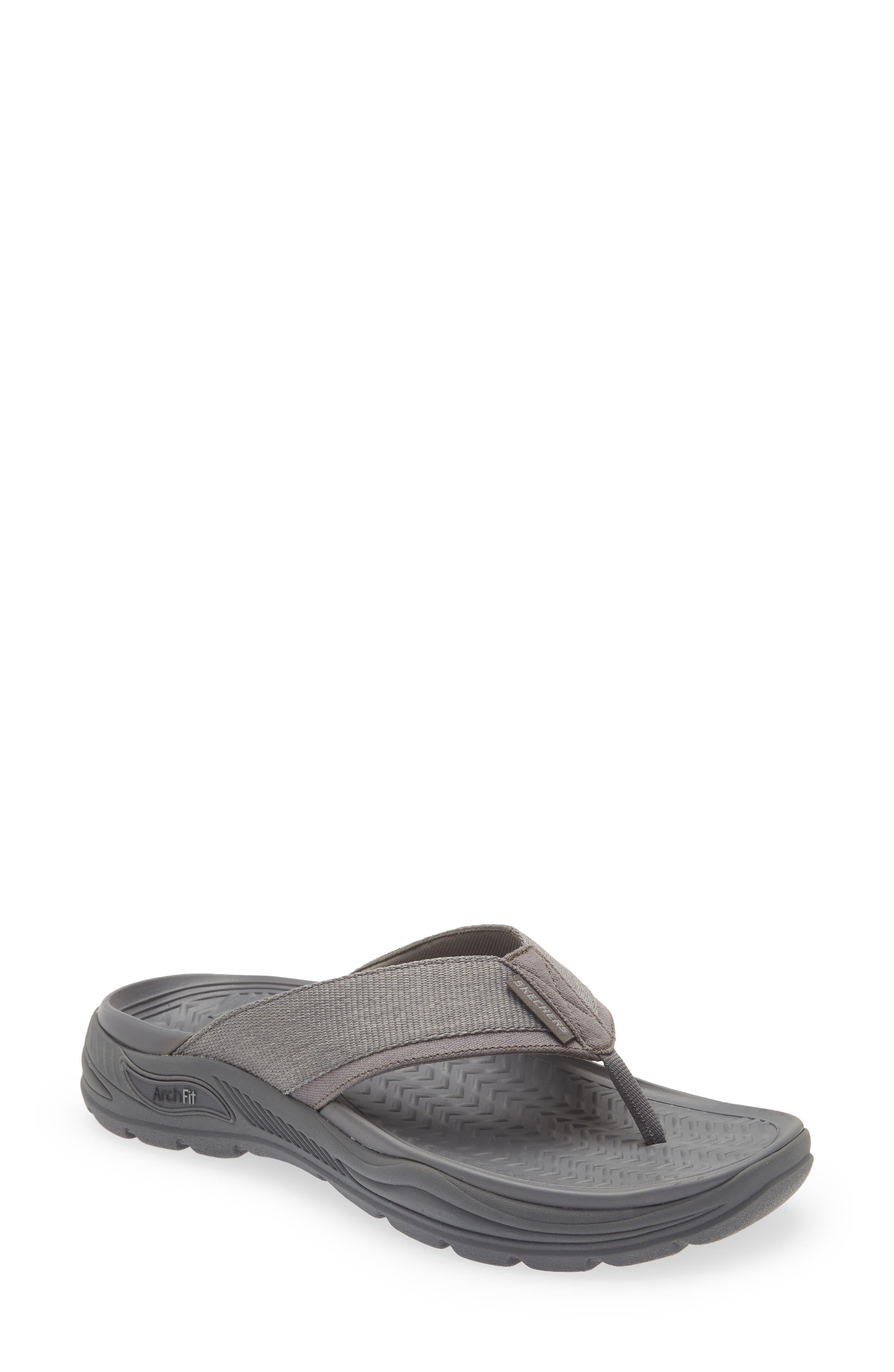Skechers Arch Fit Motley Dolano Flip Flop in Gray for Men Lyst