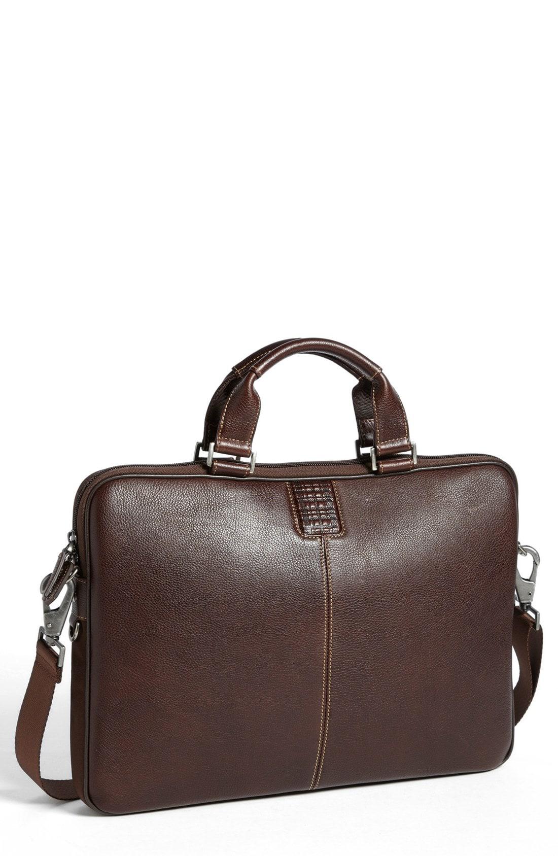 boconi leather laptop bag