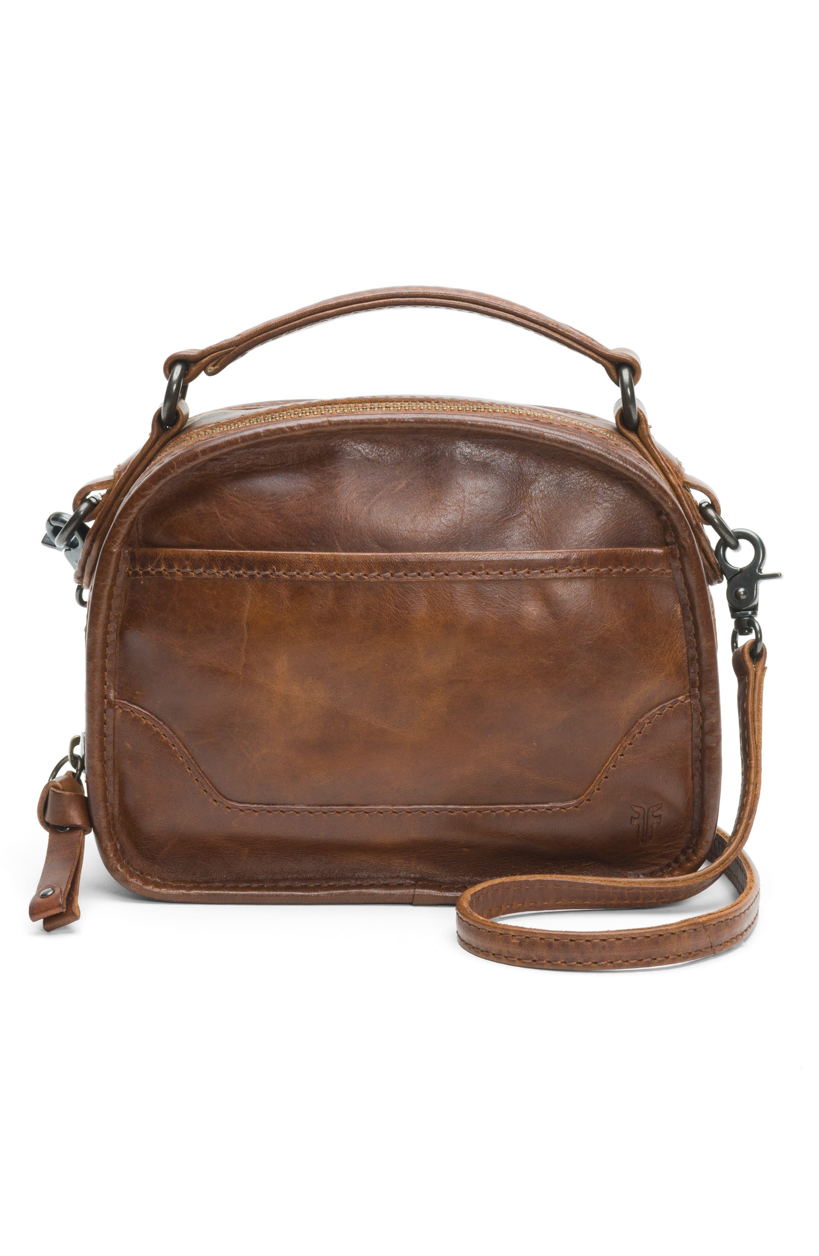 Frye Melissa Leather Crossbody Bag in Cognac (Brown) - Lyst