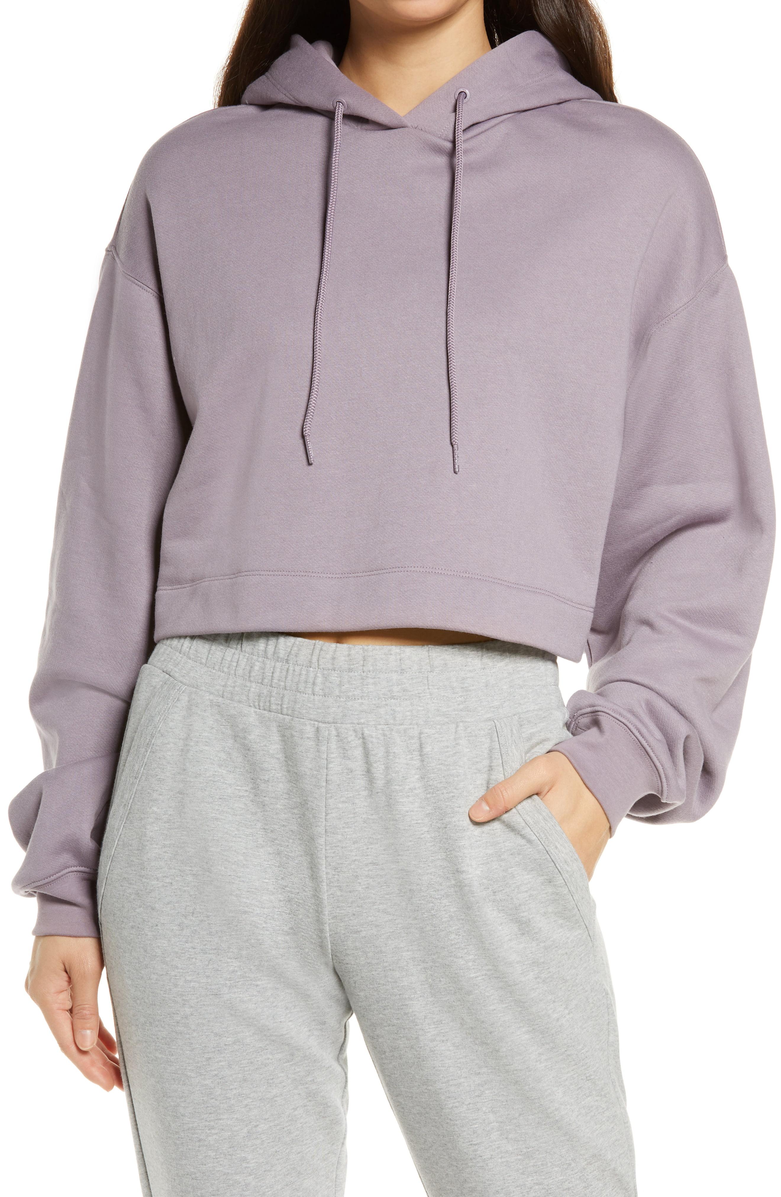alo box crop hoodie