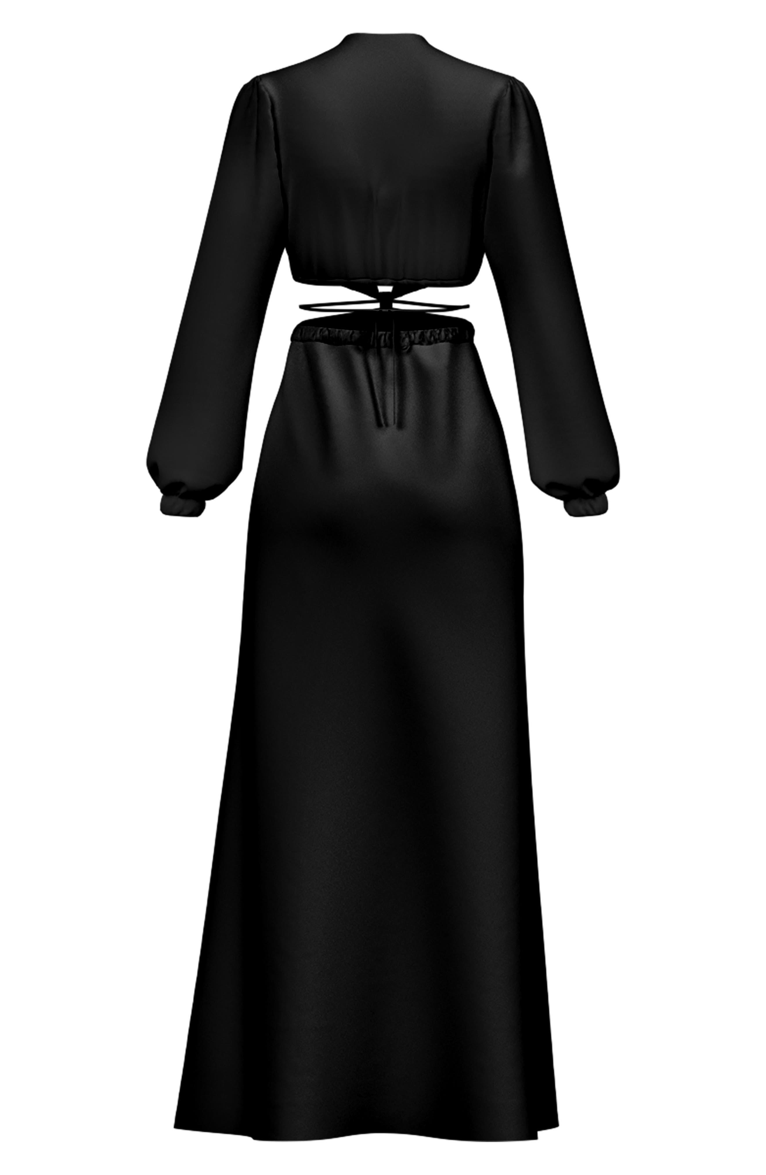 Diarrablu Amal Cutout Long Sleeve Two-piece Dress in Black | Lyst