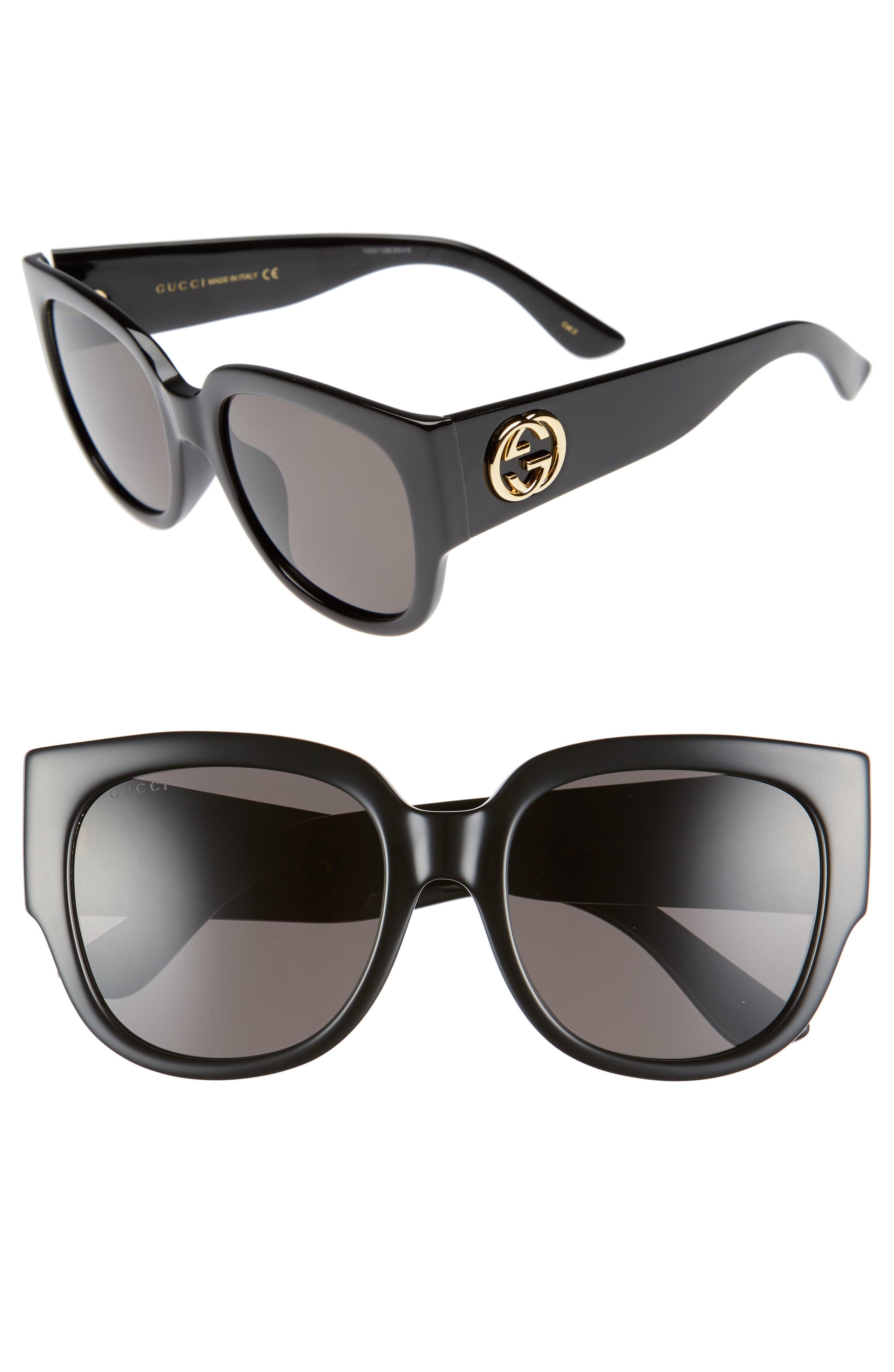 gucci 55mm cat eye sunglasses