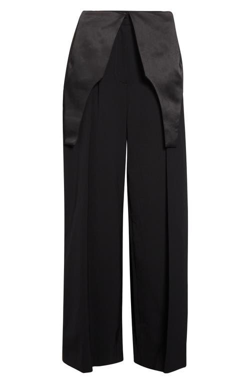 パンツ Jean Paul Gaultier Black Wool Trousers With Tulle Draping Jean Paul Gaultier - Jean Paul Gaultier | The Corset Suit Pants