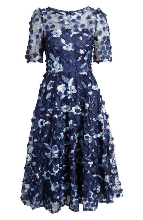 eliza j dresses fit and flare Eliza J Cap Sleeve Fit-and-Flare Dress with Hem Detail at Von Maur