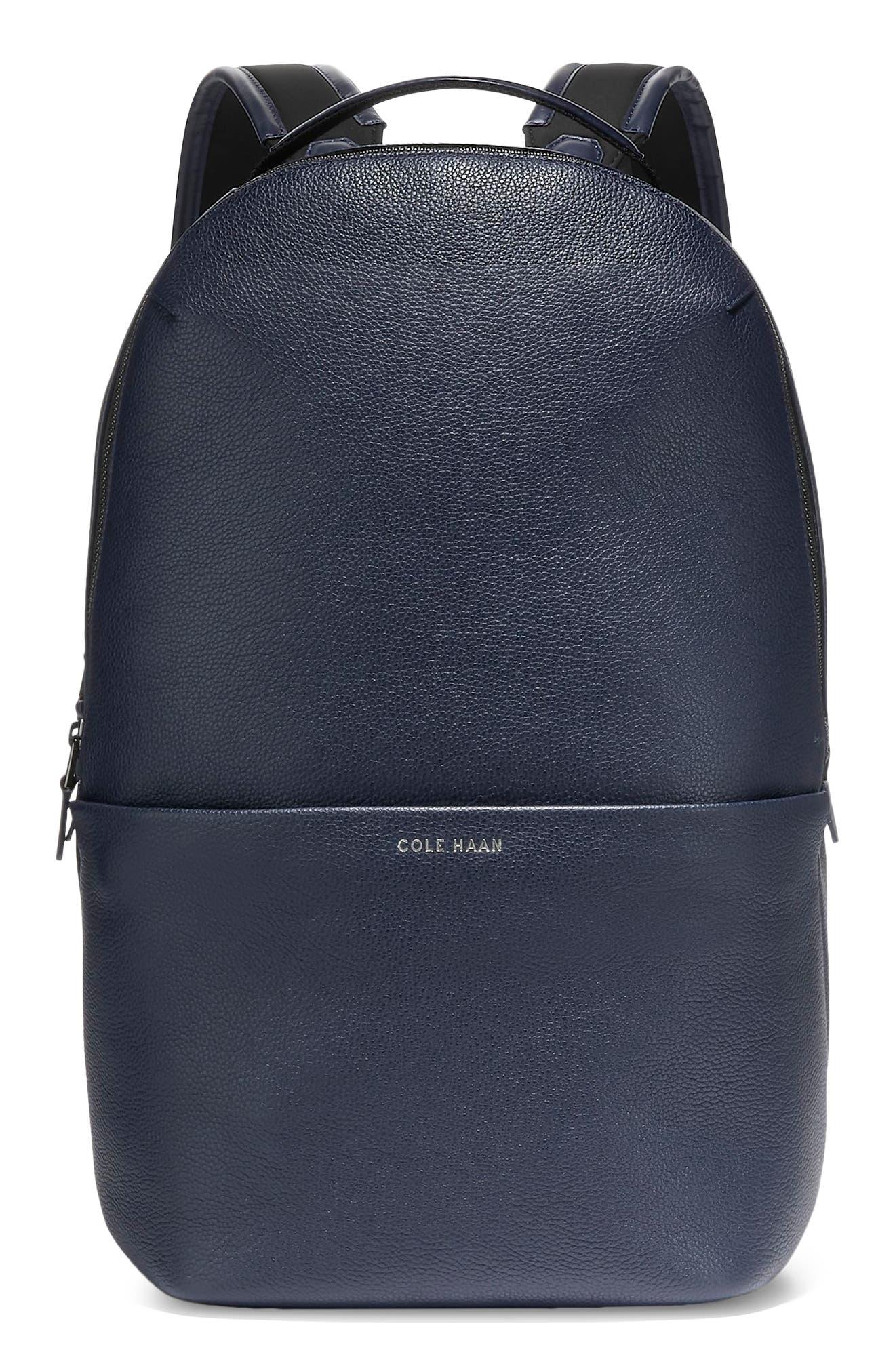 Cole Haan Triboro Leather Backpack in Blue for Men Lyst