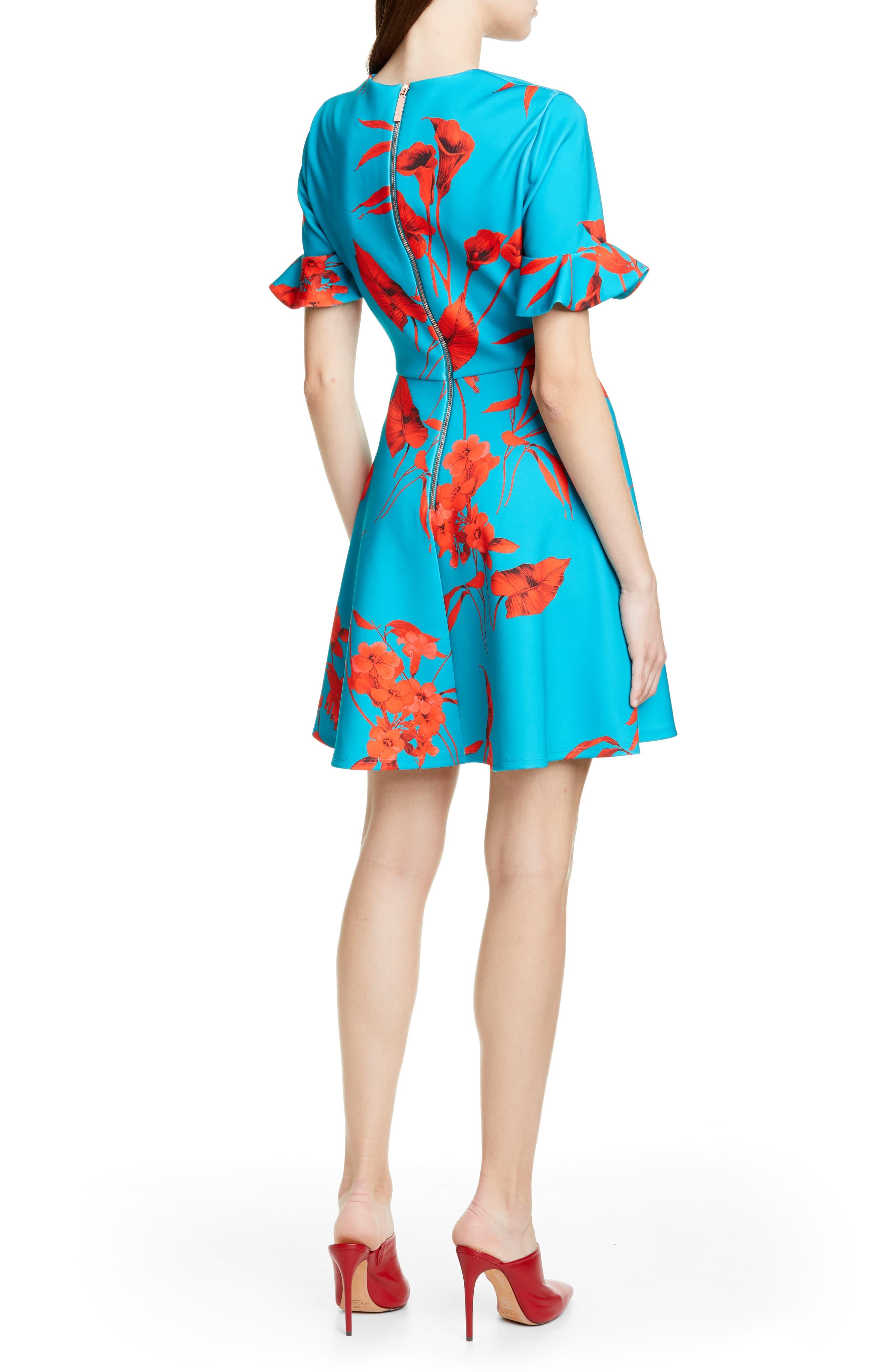 ted baker chynaa fantasia skater dress