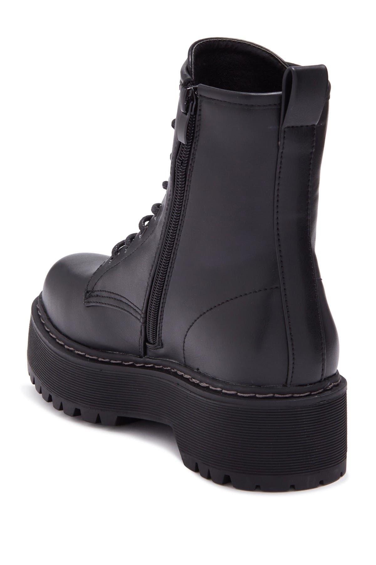 Steve Madden Basille Lace up Platform Lug Sole Boot In Black At