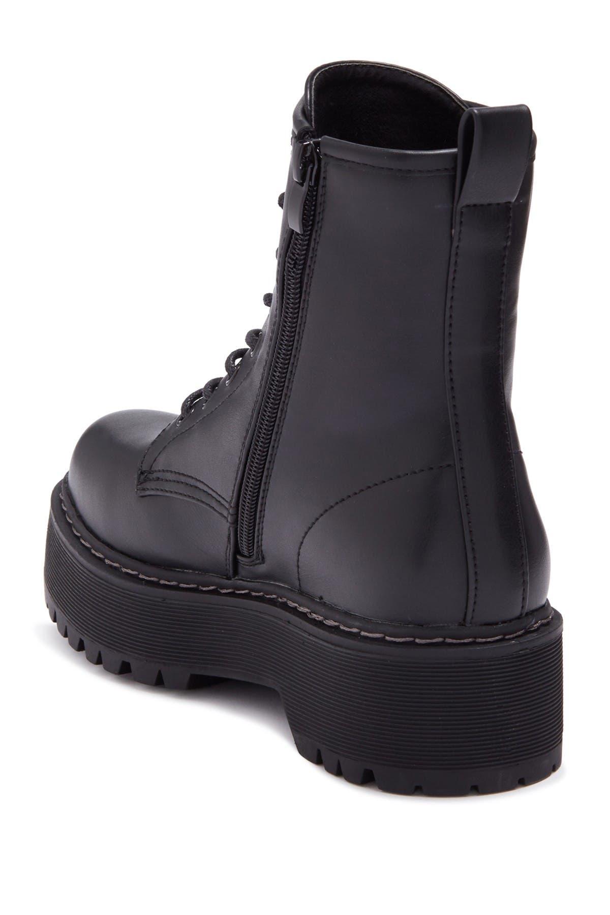 Steve Madden Basille Lace-up Platform Lug Sole Boot In Black At Nordstrom  Rack | Lyst