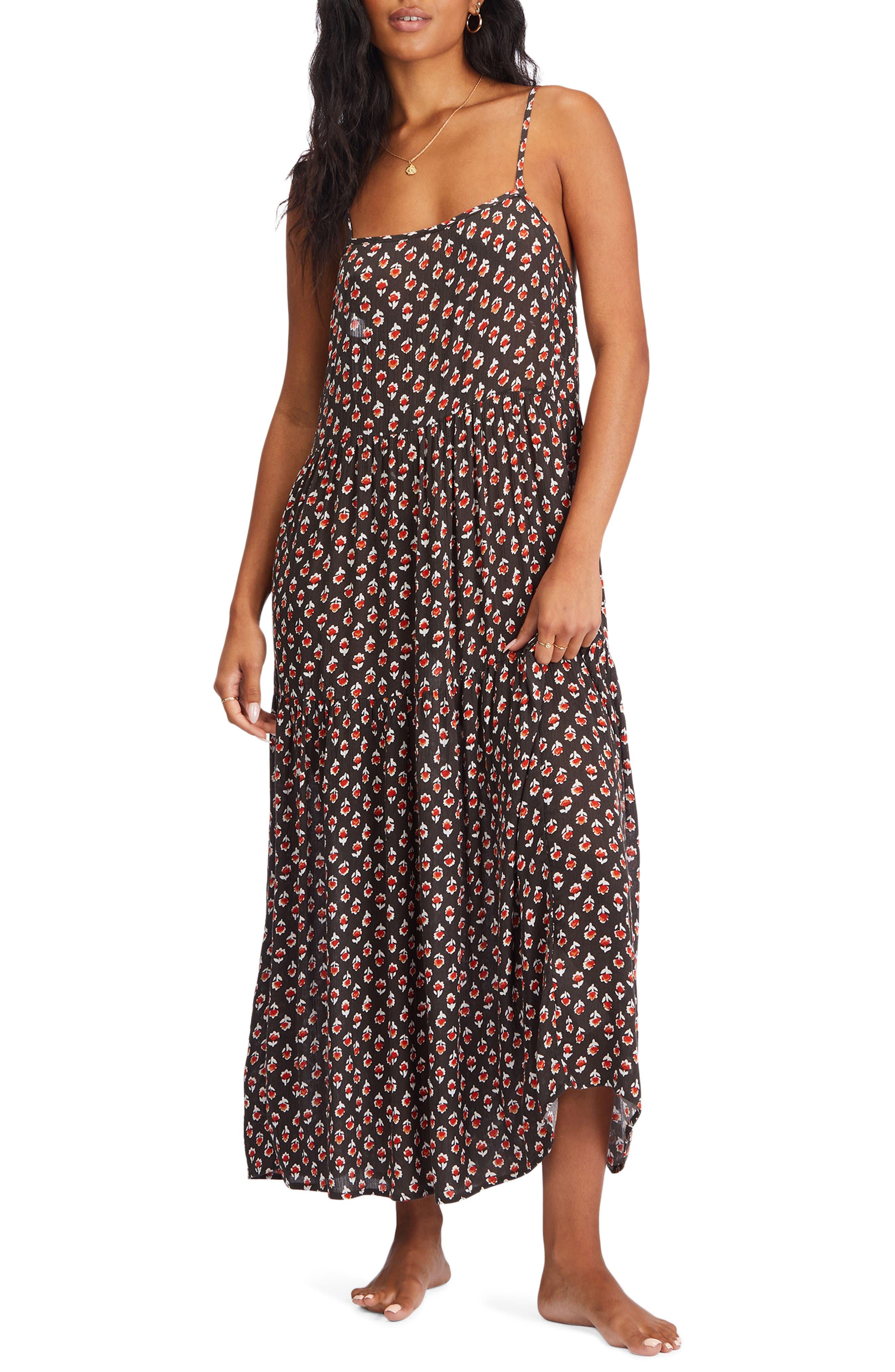 Billabong Love Forever Floral Maxi Dress in Brown | Lyst