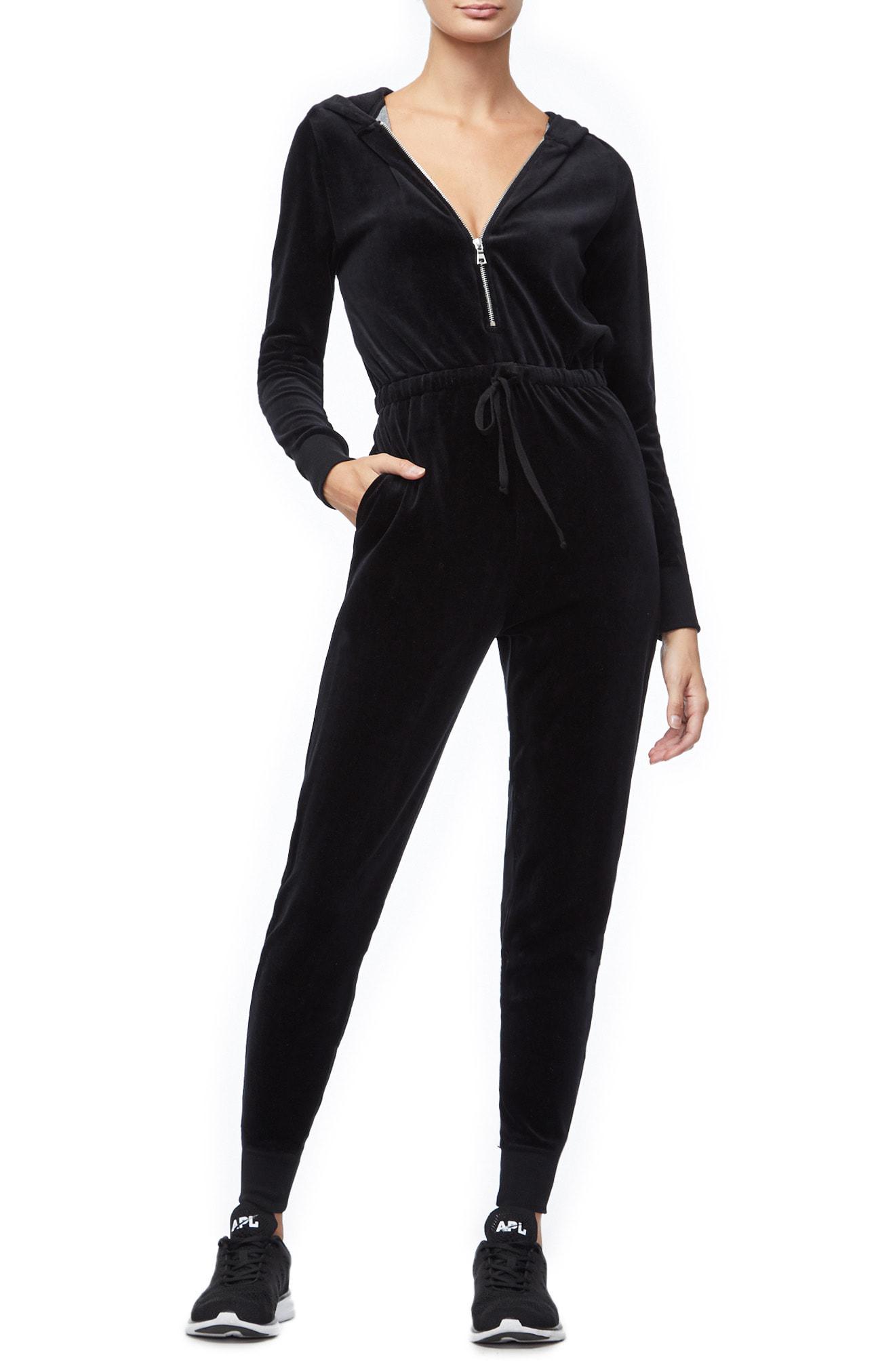 womens velour jumpsuit