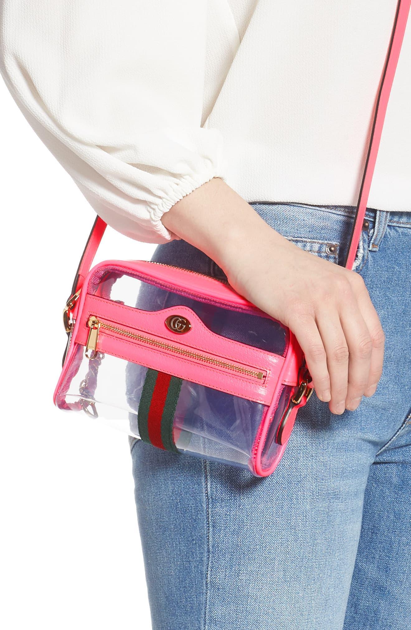 mini ophidia transparent convertible bag