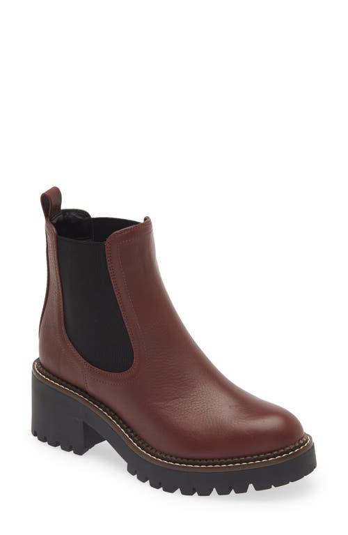 Nordstrom Miah Water Resistant Chelsea Lug Boot in Brown Lyst