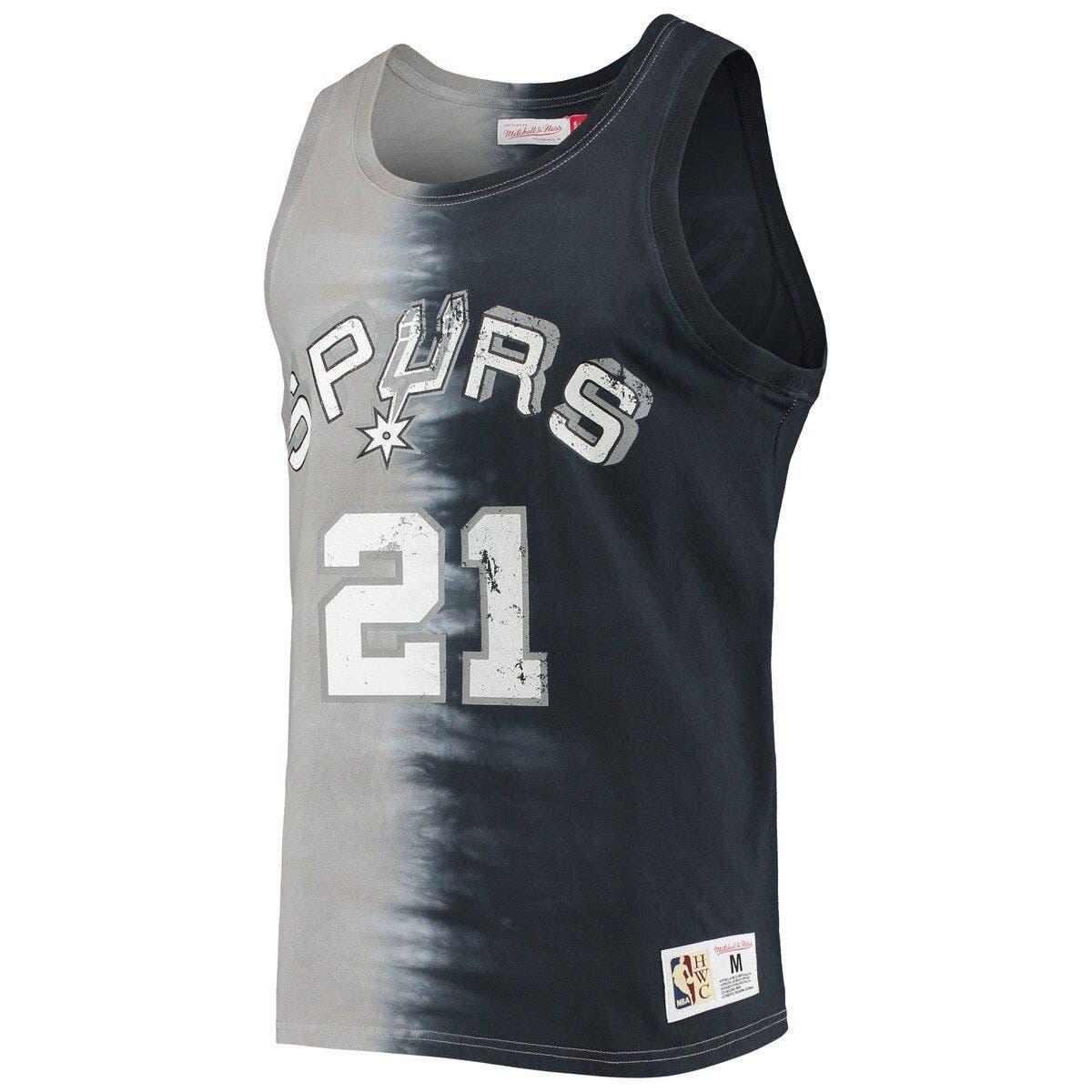 Mitchell & Ness Tim Duncan /gray San Antonio Spurs Hardwood Classics  Tie-dye Name & Number Tank Top At Nordstrom for Men