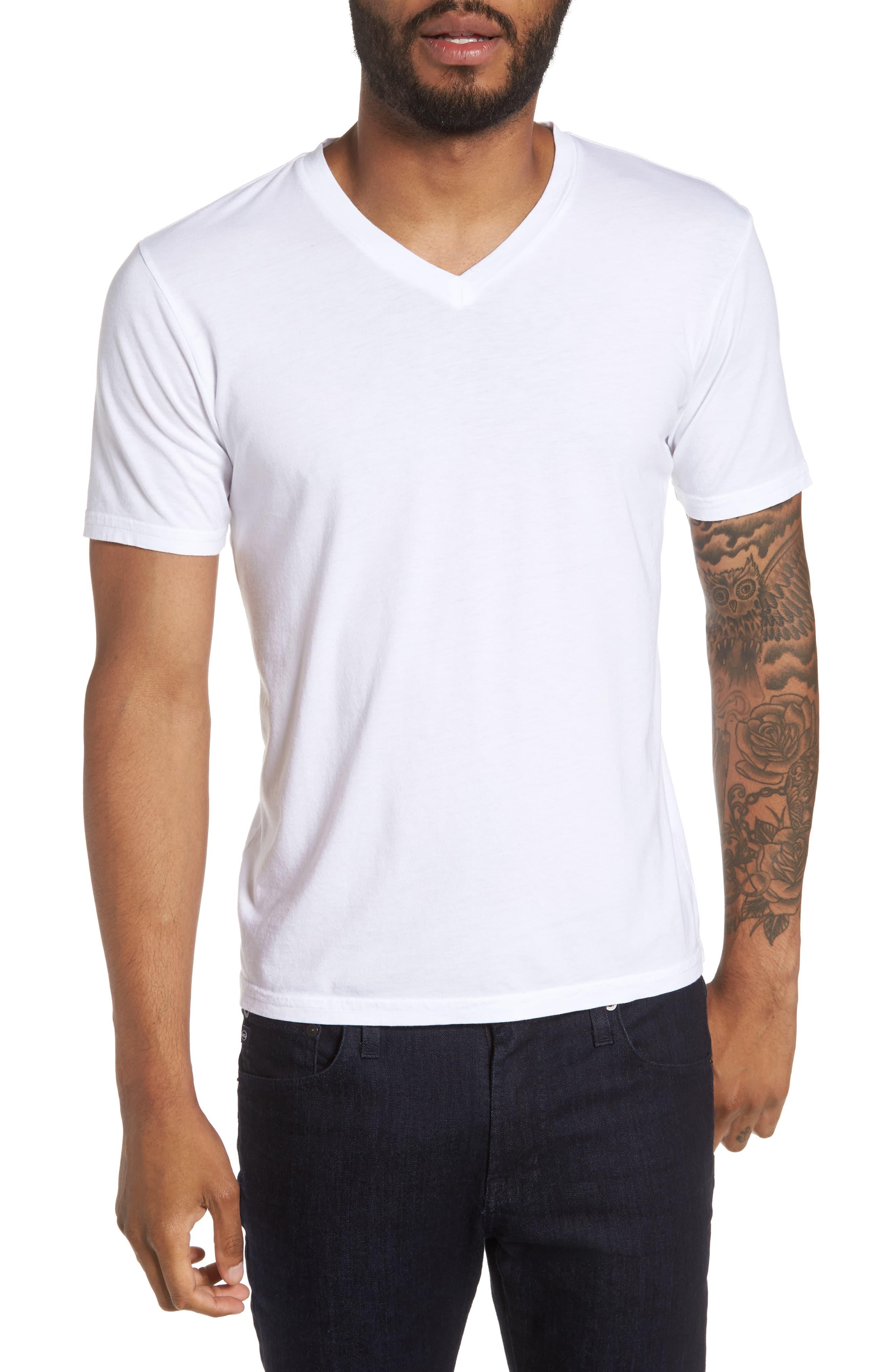 Goodlife Classic Supima Cotton Blend V-neck T-shirt in White for Men ...