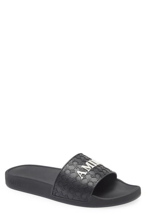 AMIRI ロゴ シアリング スライド サンダル MA QUAD POOL SLIDE - Black | AMIRI