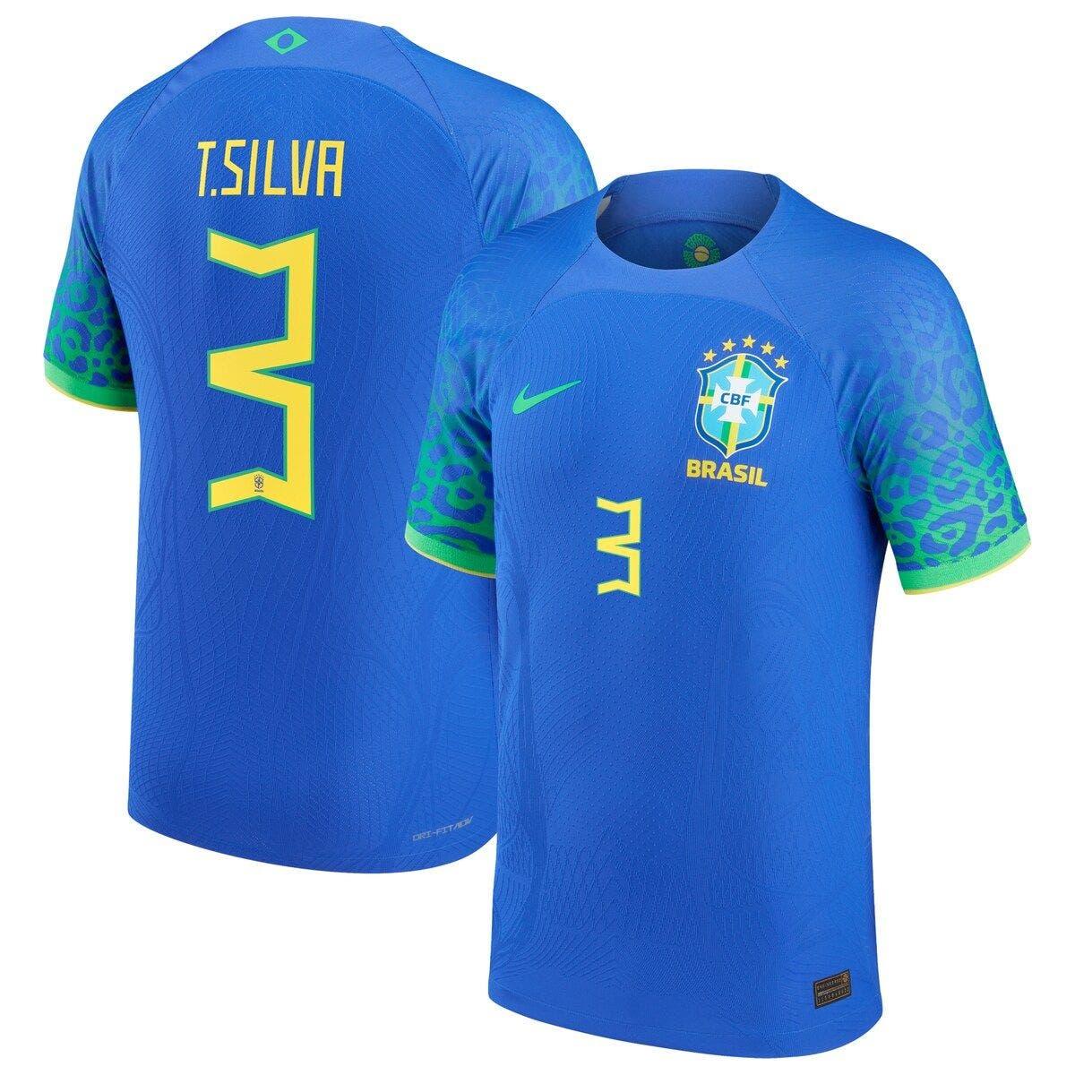 Nike Thiago Silva Brazil National Team 2022/23 Authentic Away Jersey At Nordstrom in Blue for