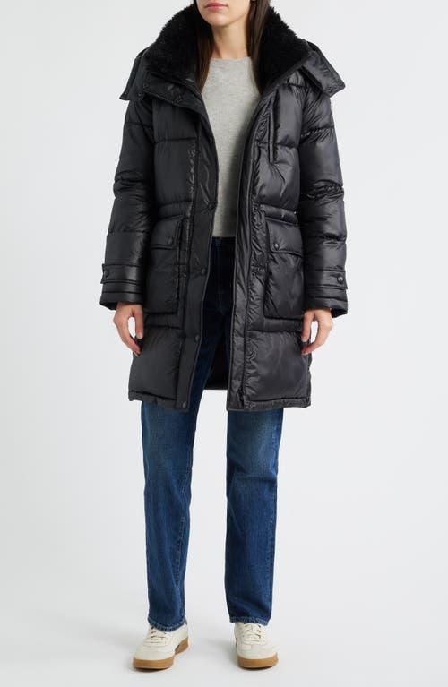 Sam Edelman Puffer Coat With Removable Hood in Black Lyst