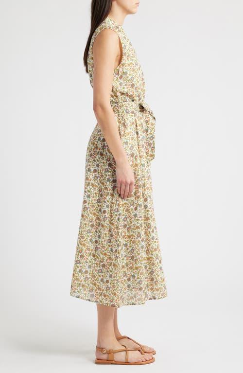 Cleobella Cheyenne Floral Organic Cotton Midi Shirtdress in Yellow | Lyst