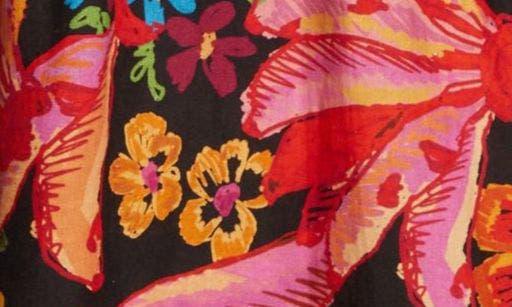 farm rio black spring bananas print mini dress Yellow Fruit Leaves Banana Beaded Fringes Sleeveless Top