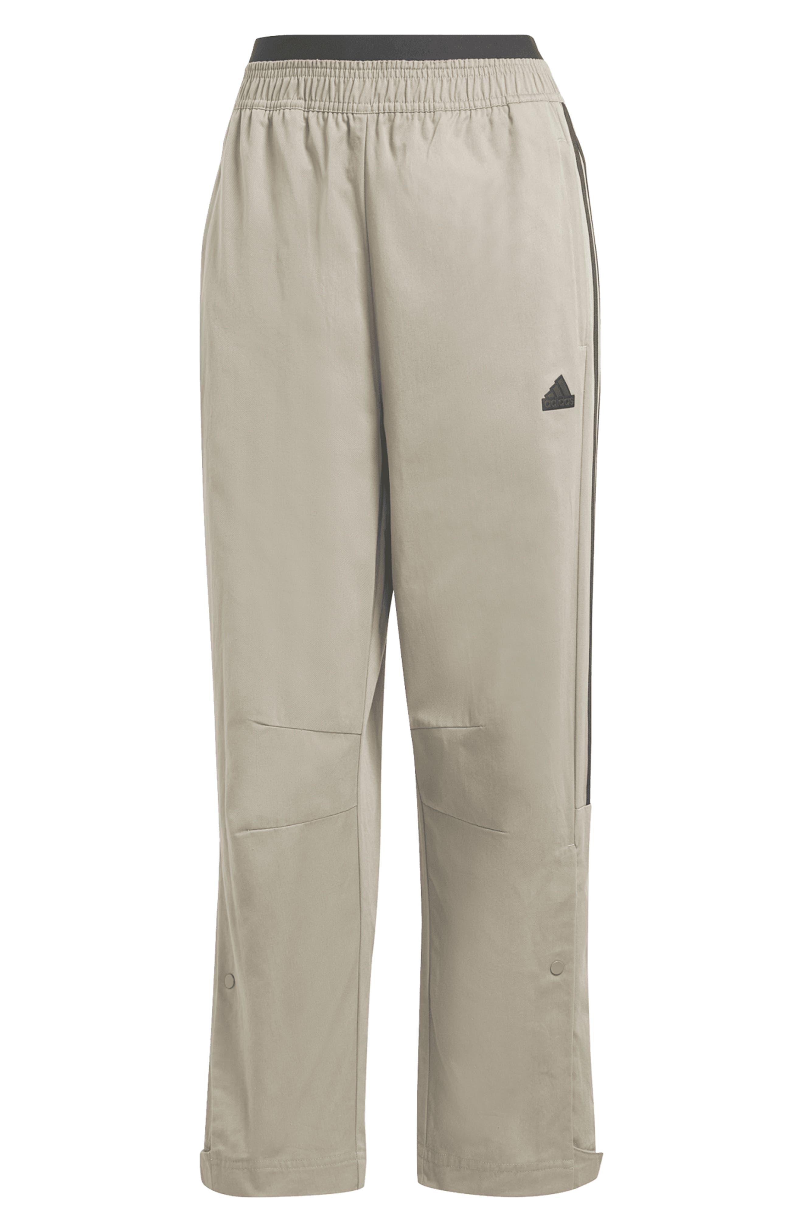 adidas Tiro Loose Fit Cotton Twill Track Pants in Natural