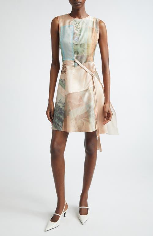 jason wu silk dress Jason Wu Printed Silk Crinkle Chiffon Dress Ombre Floral Pink / 10- FINAL SALE