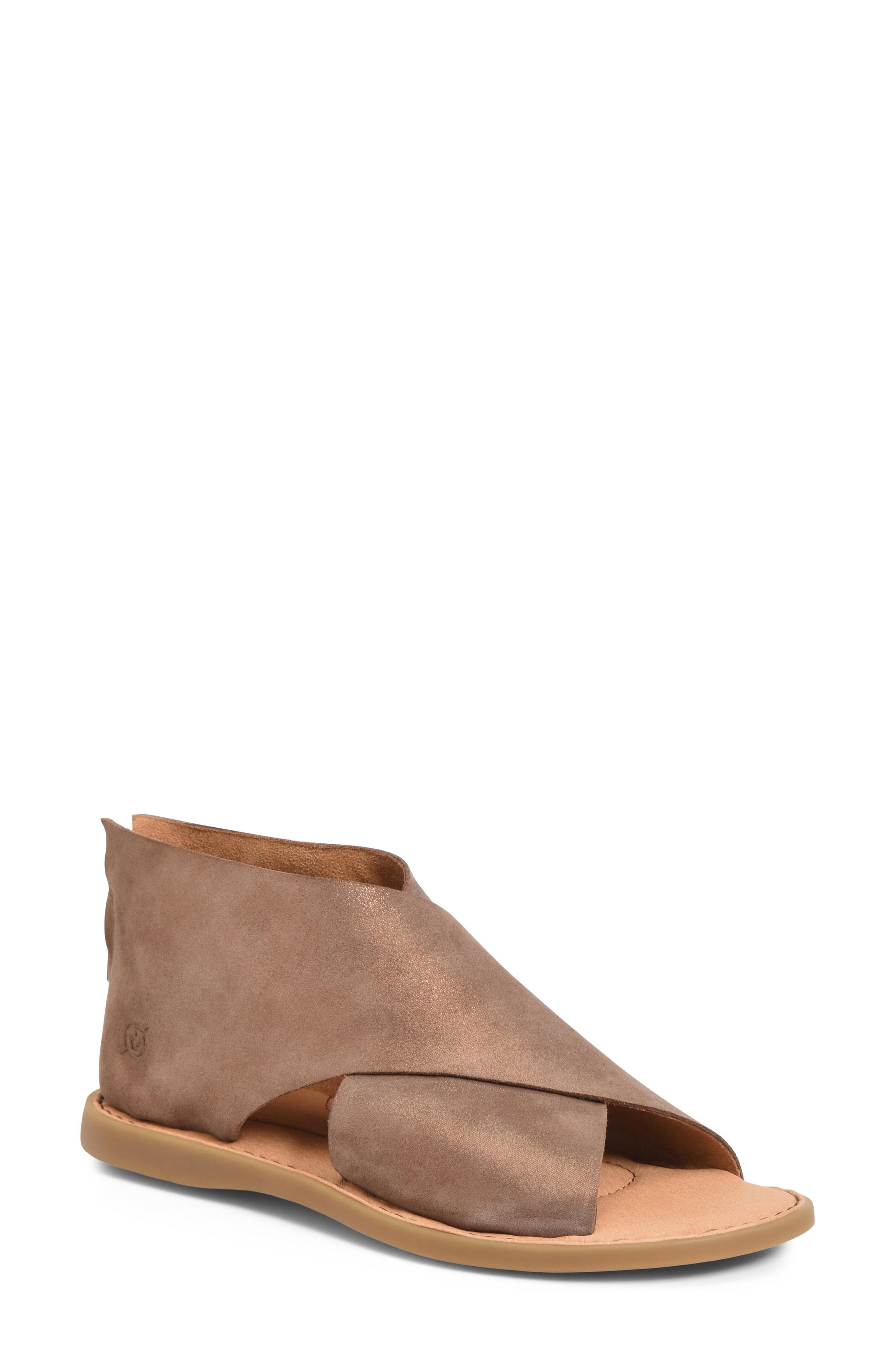 Born Børn Iwa Sandal in Bronze Metallic Leather (Black) - Lyst