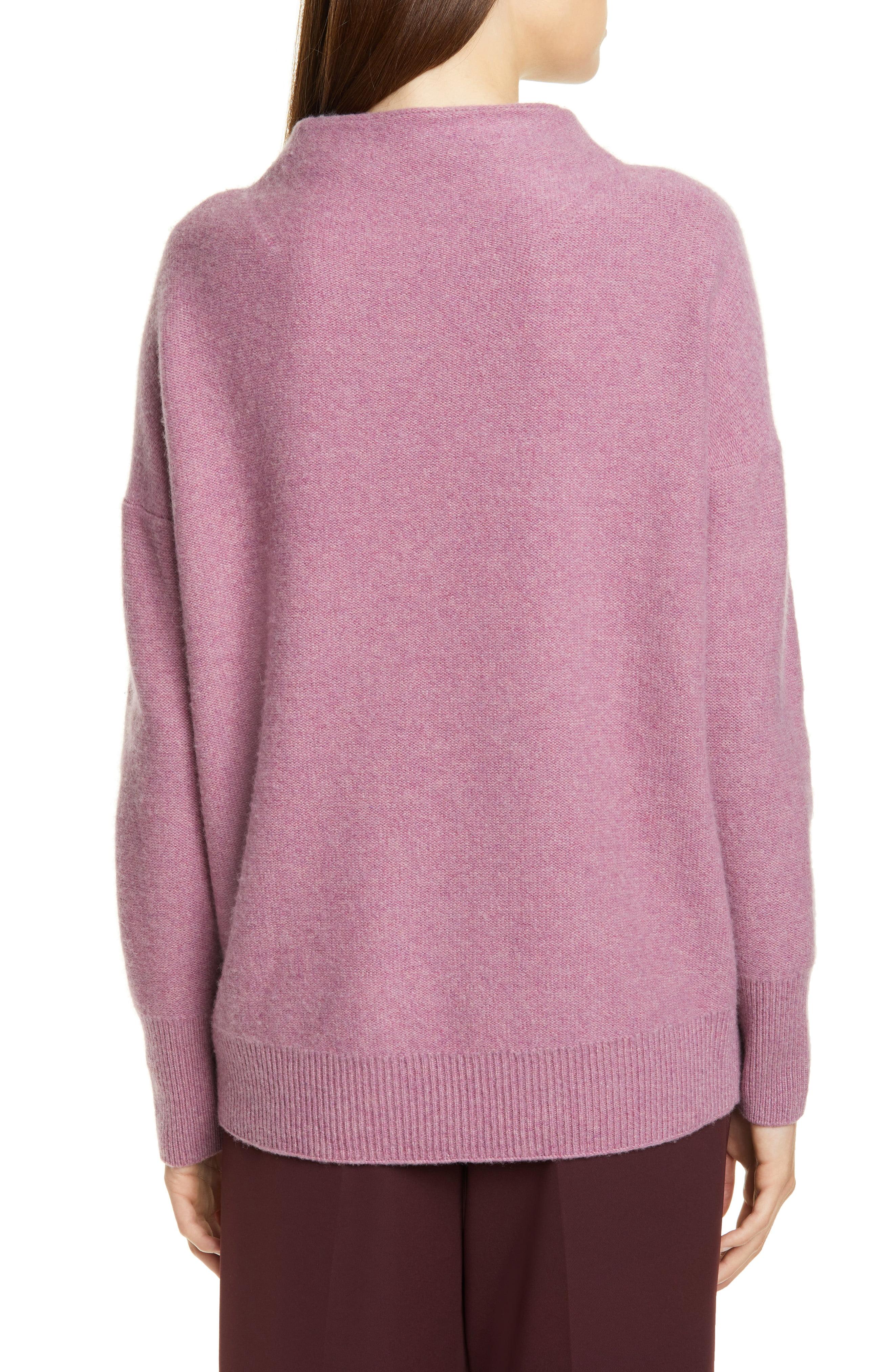 Vince Boiled Cashmere Funnel Neck Pullover in Pink - Lyst