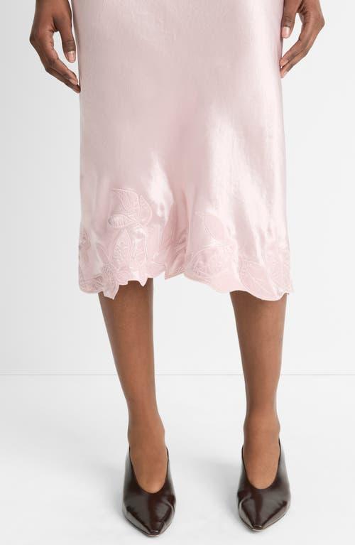 Vince Asymmetric Hem Satin Slip Skirt in Pink Lyst