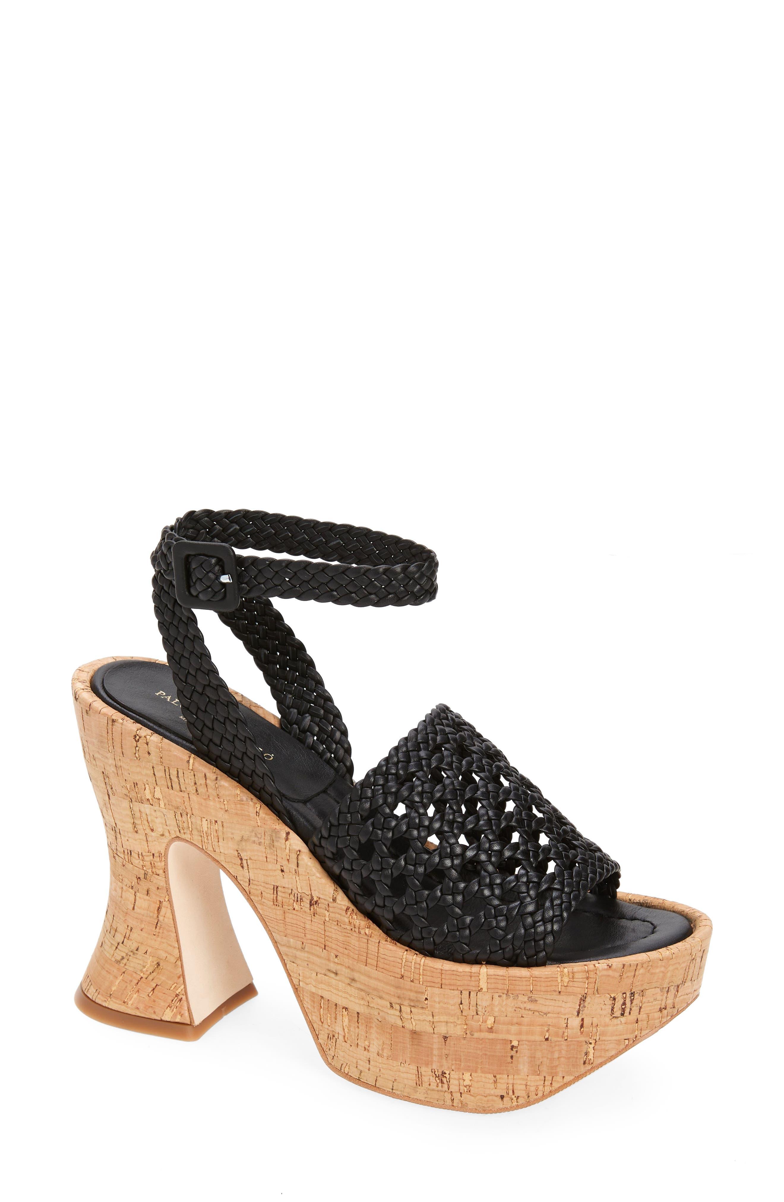 Paloma Barceló Yara Ankle Strap Platform Sandal in Black Lyst