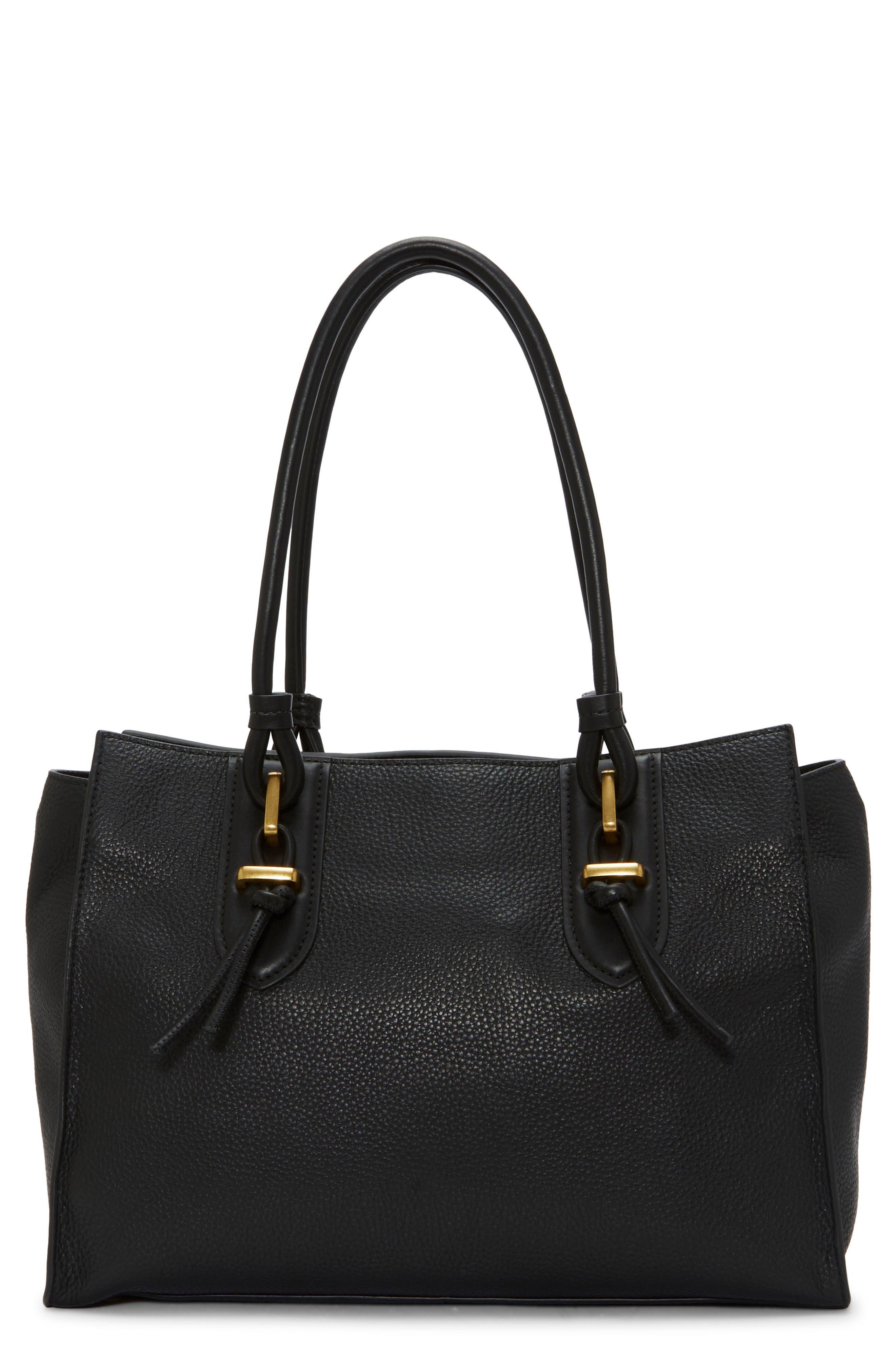 Vince Camuto Maecy Leather Tote in Black | Lyst