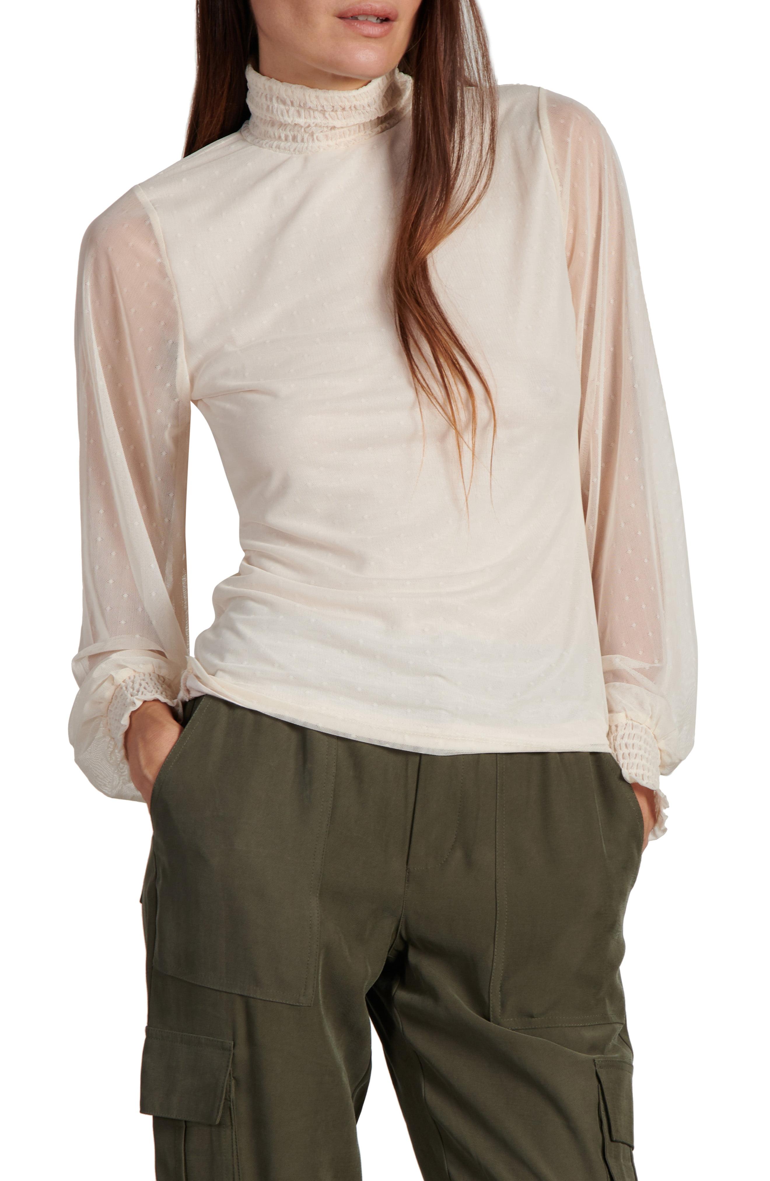 Smocked mock neck dress Clearance