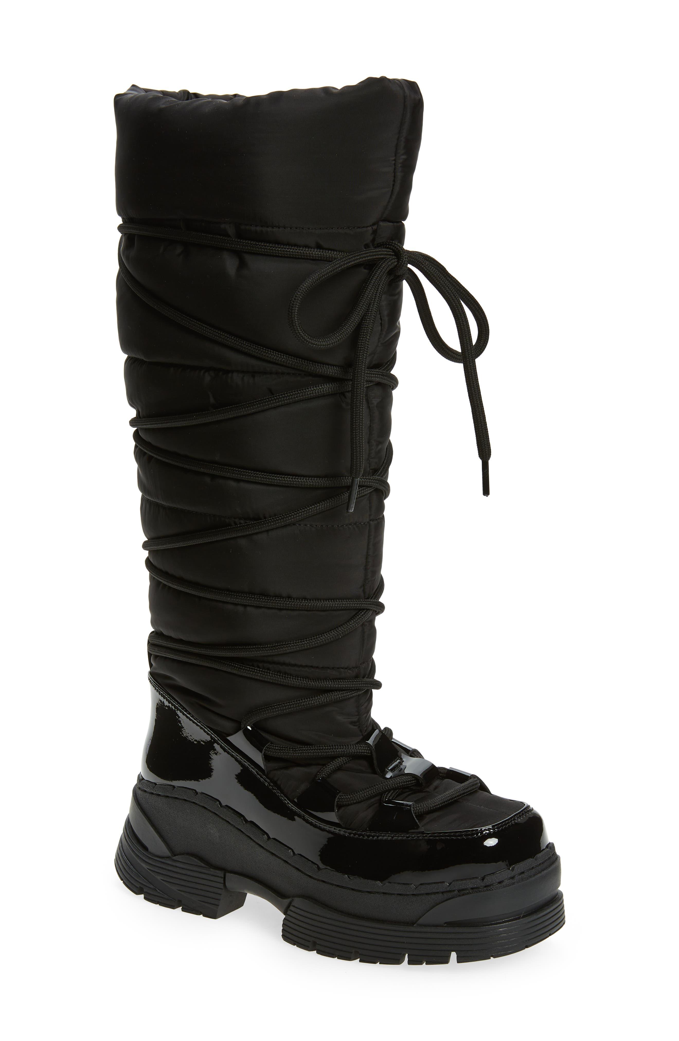 Jeffrey Campbell Snowies Knee High Winter Boot in Black | Lyst
