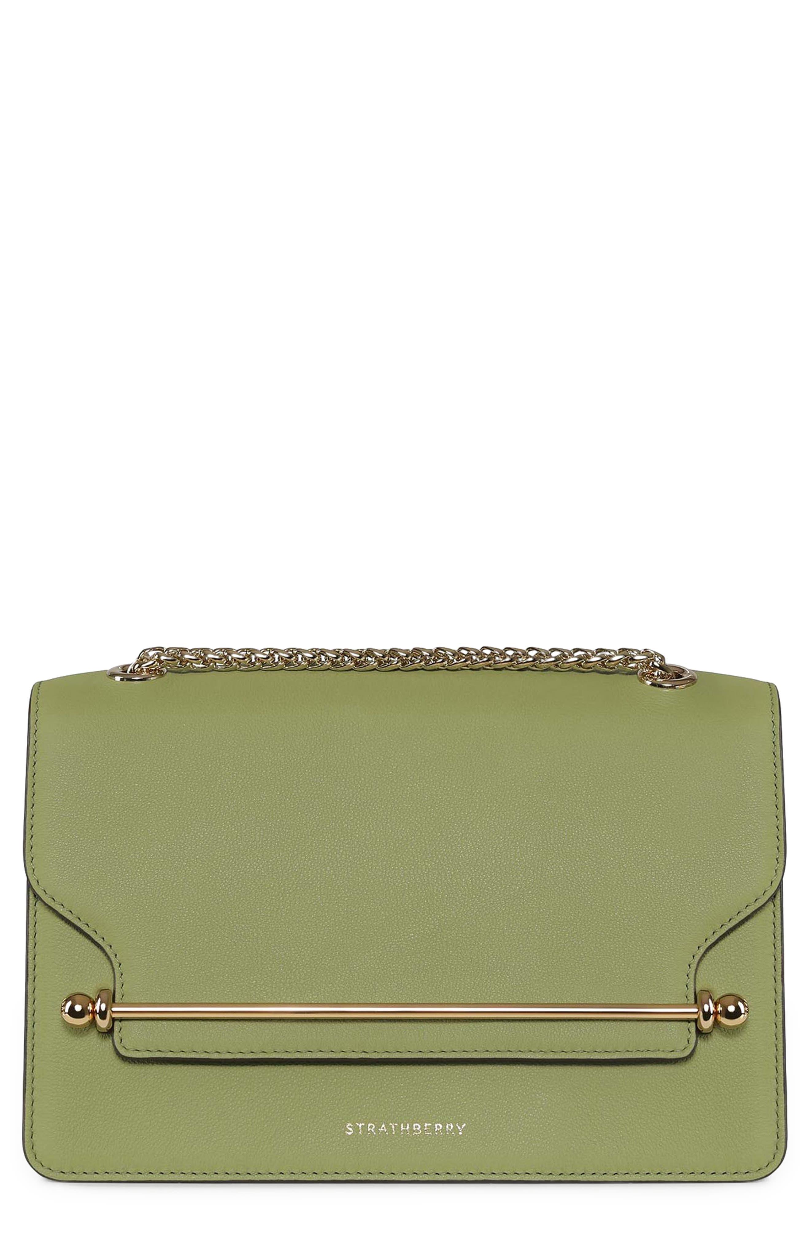 Strathberry East/west Leather Shoulder Bag in Green