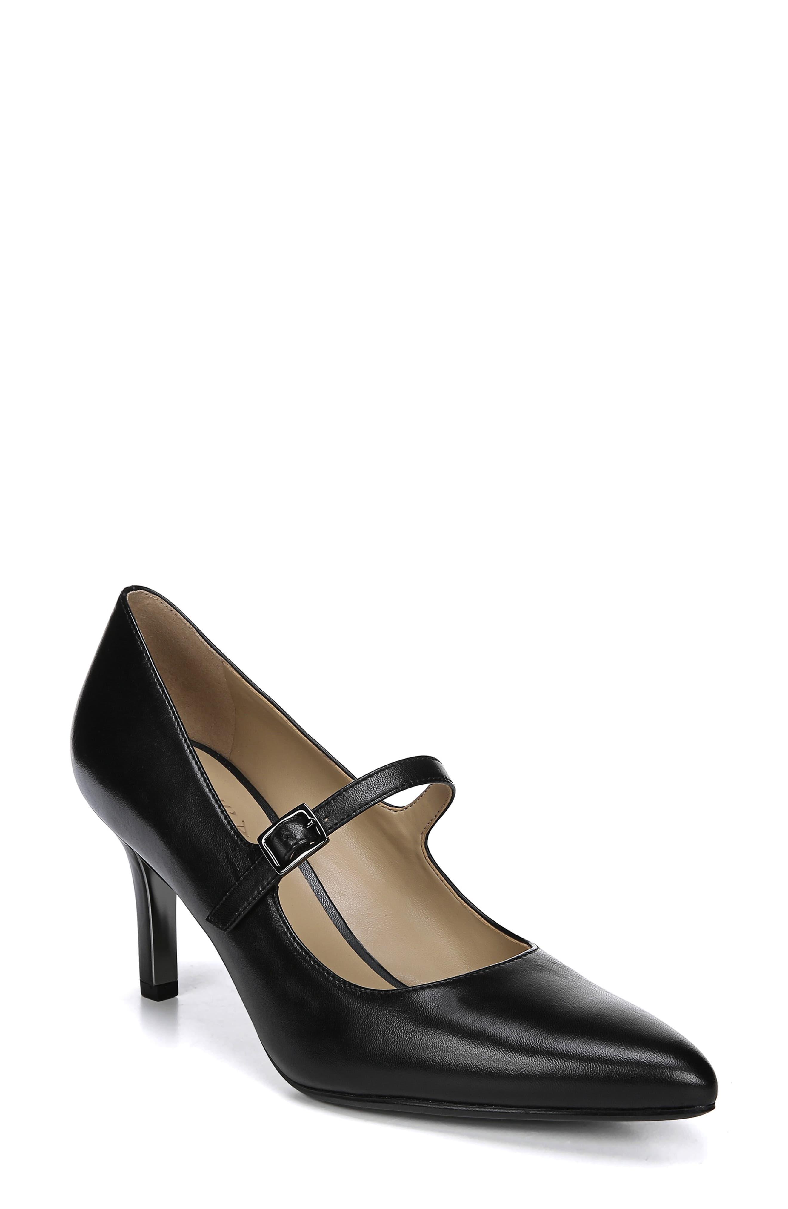 white ankle strap heels