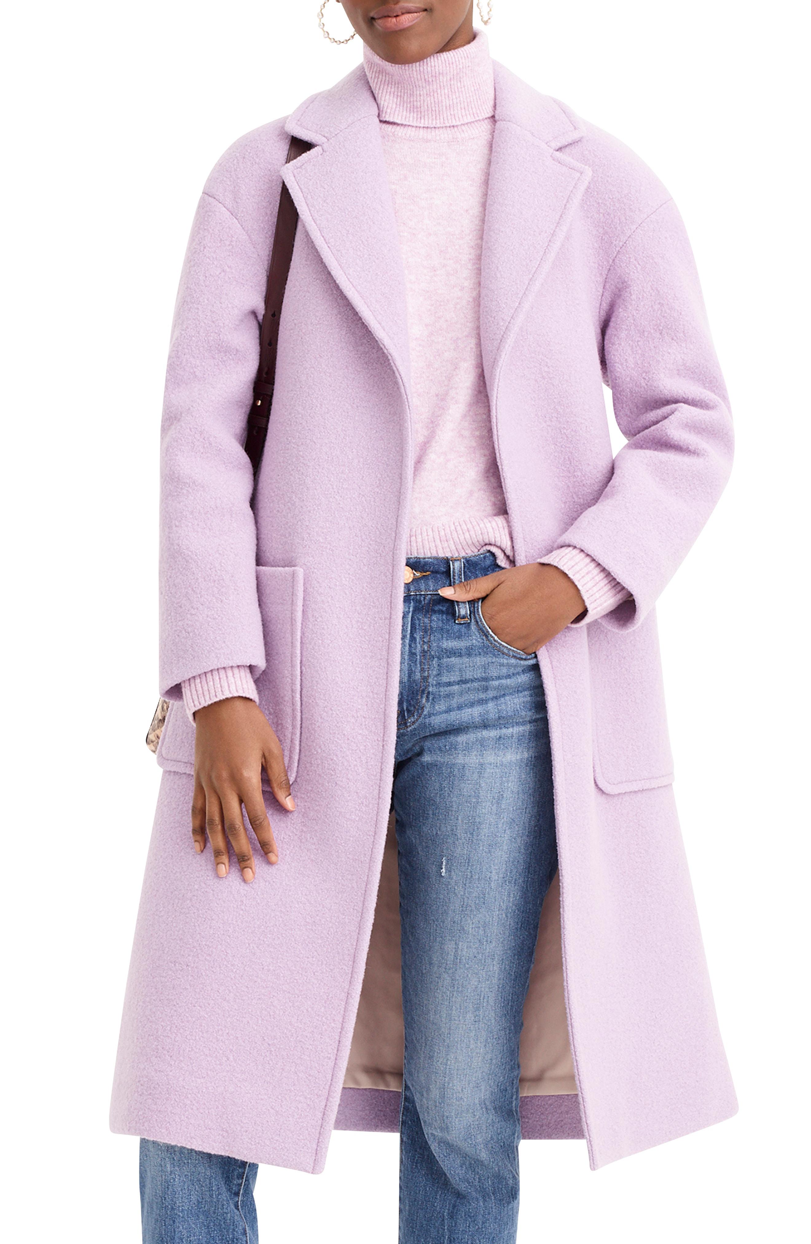 pink boiled wool jacket
