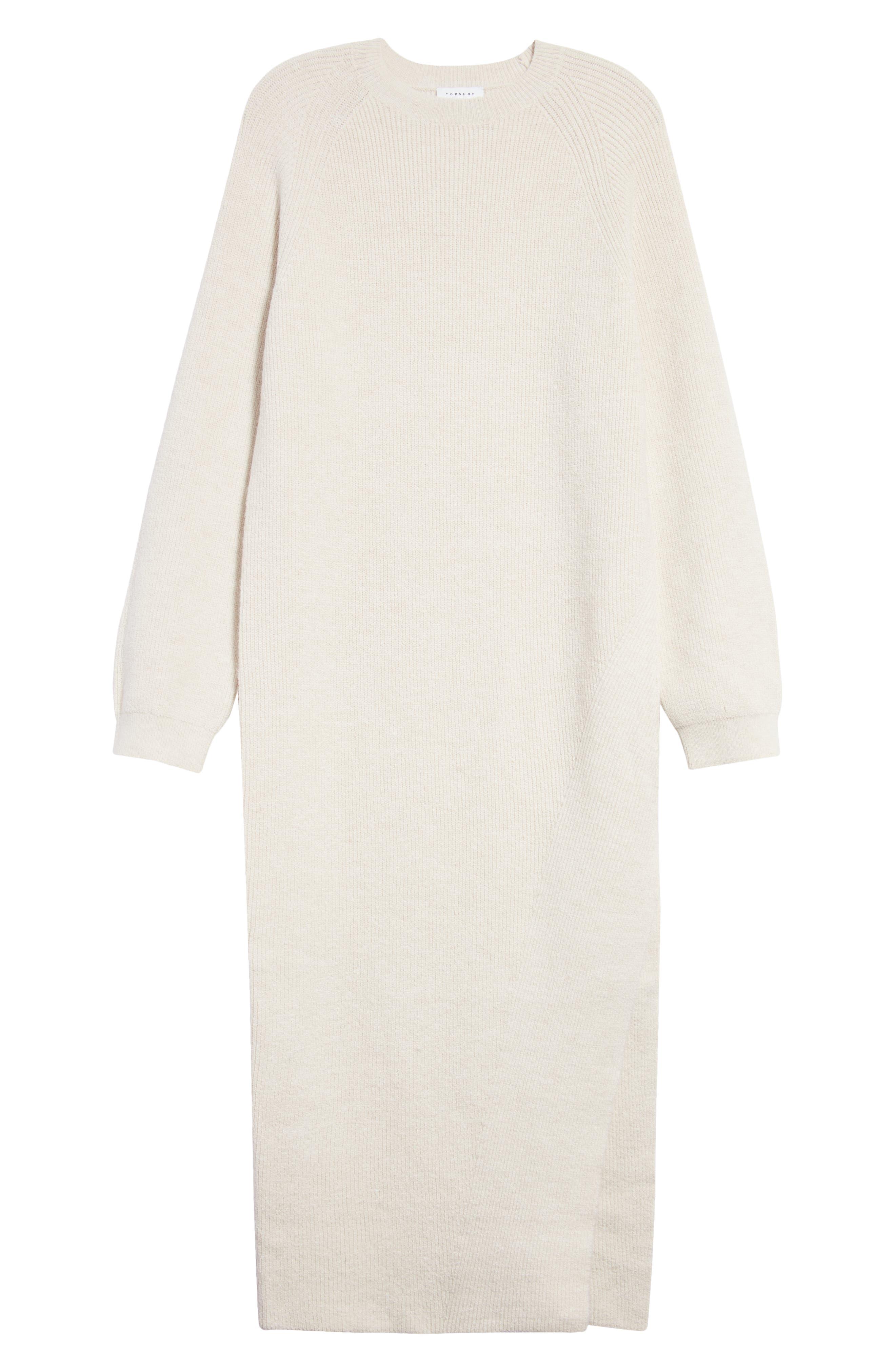TOPSHOP Maxi Sweater Dress in Gray | Lyst