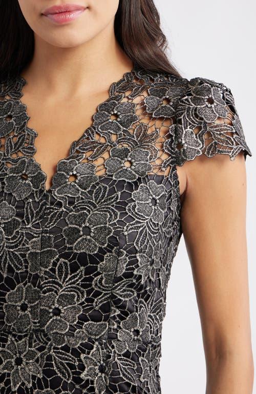 Eliza J Metallic Floral Lace Sheath Dress in Gray | Lyst Eliza J Metallic Floral Lace Sheath Dress in Gray | Lyst