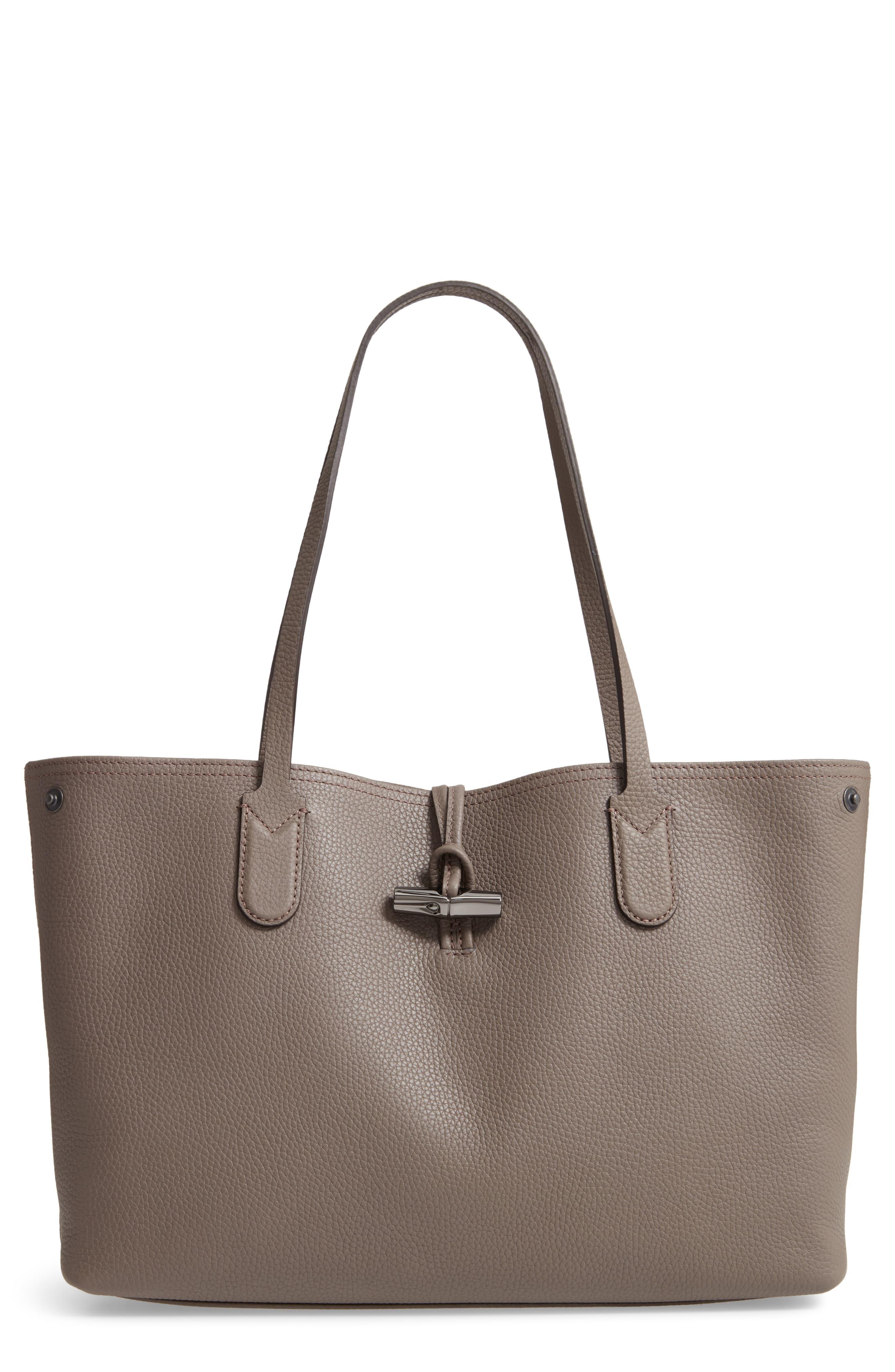 longchamp grey tote
