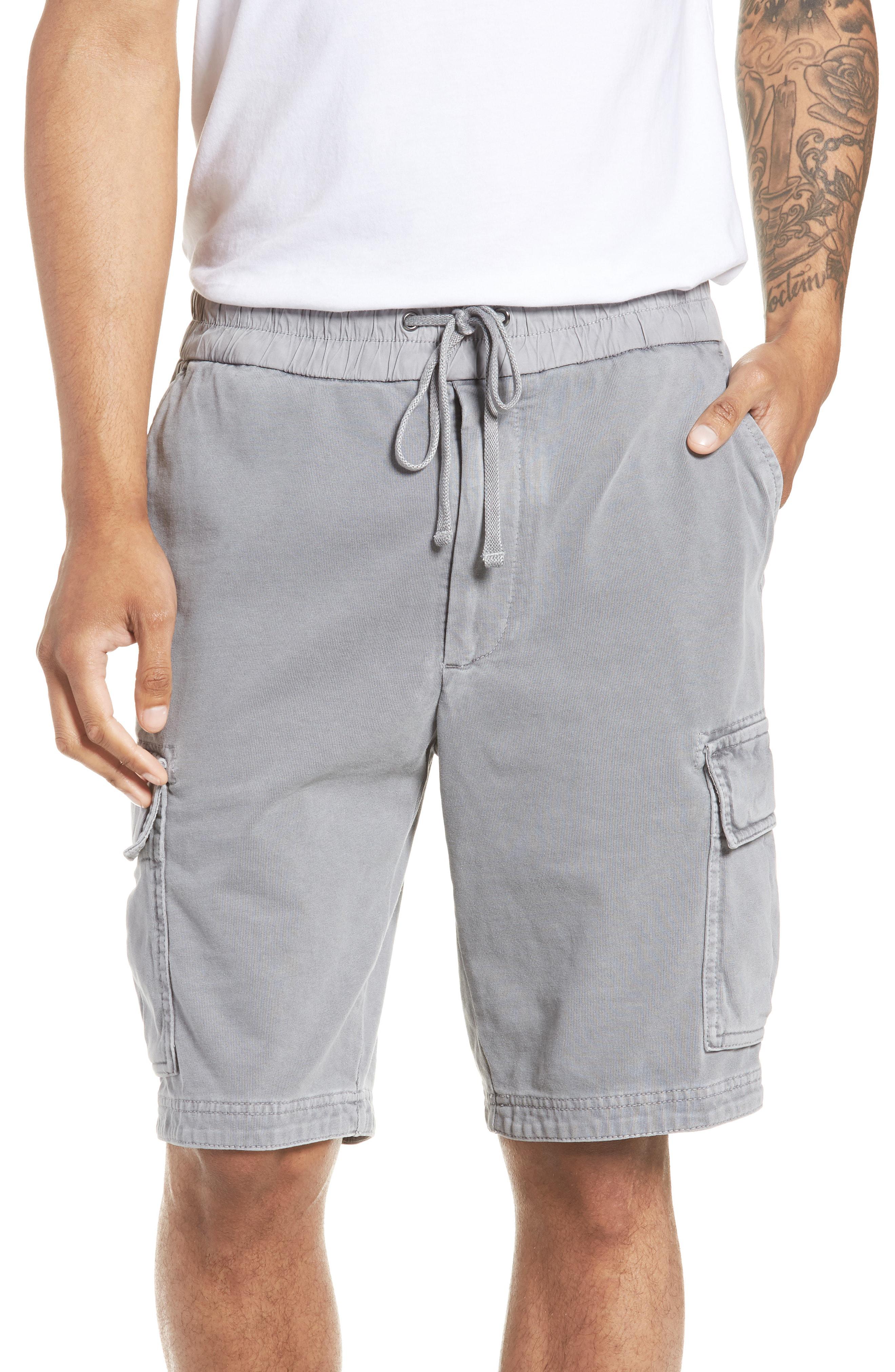 mens jersey cargo shorts