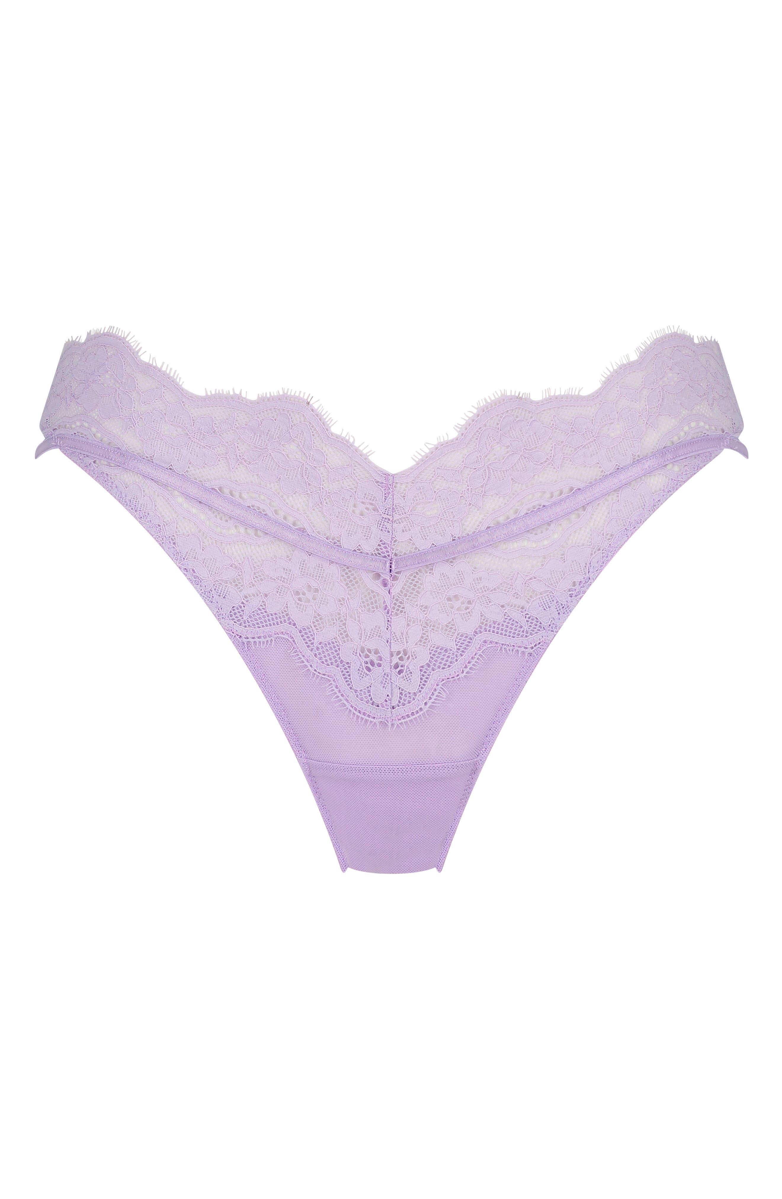 Hunkemöller Blaise Strappy Lace Trim Thong in Purple Lyst