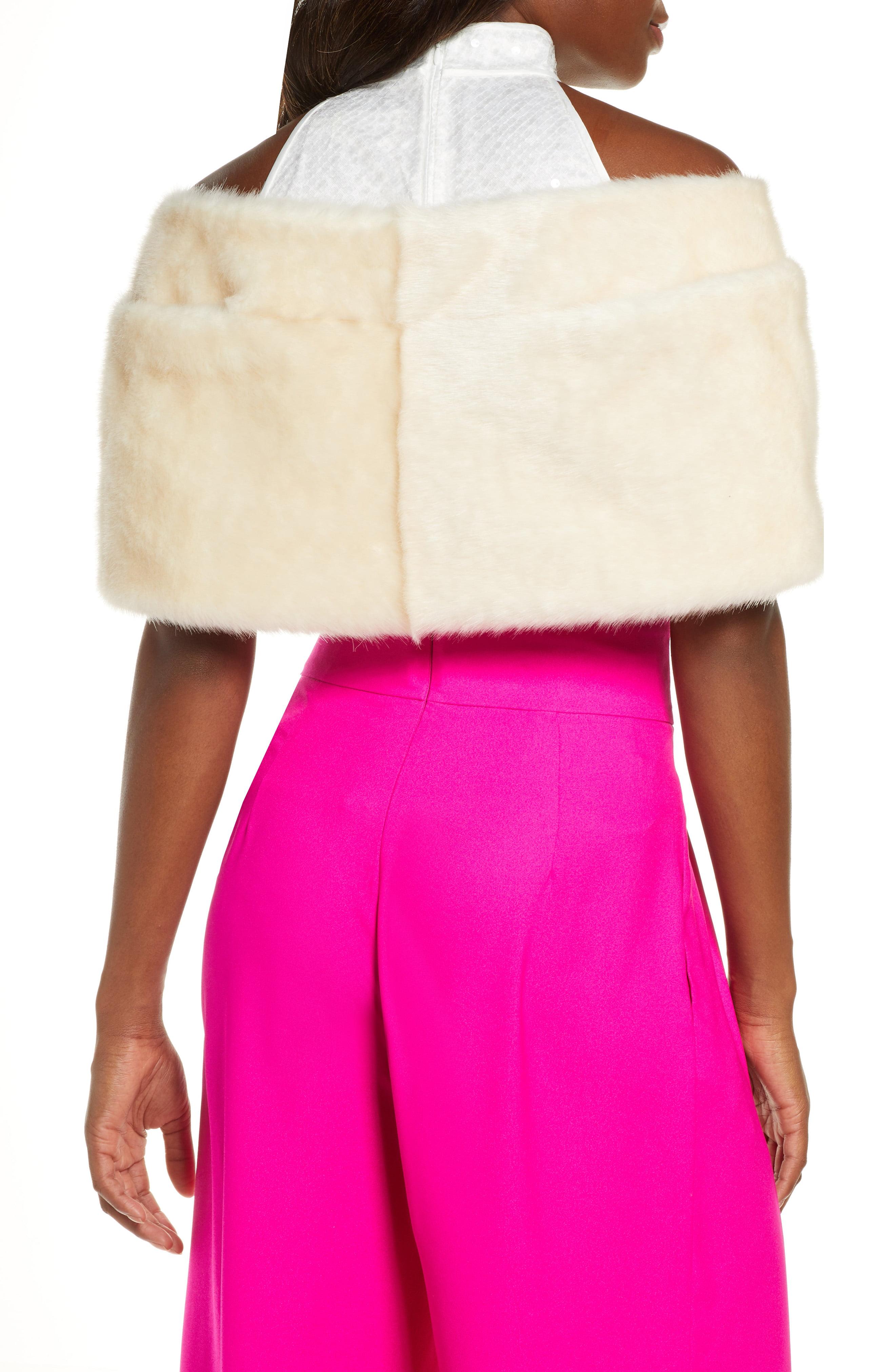 eliza j faux fur shawl