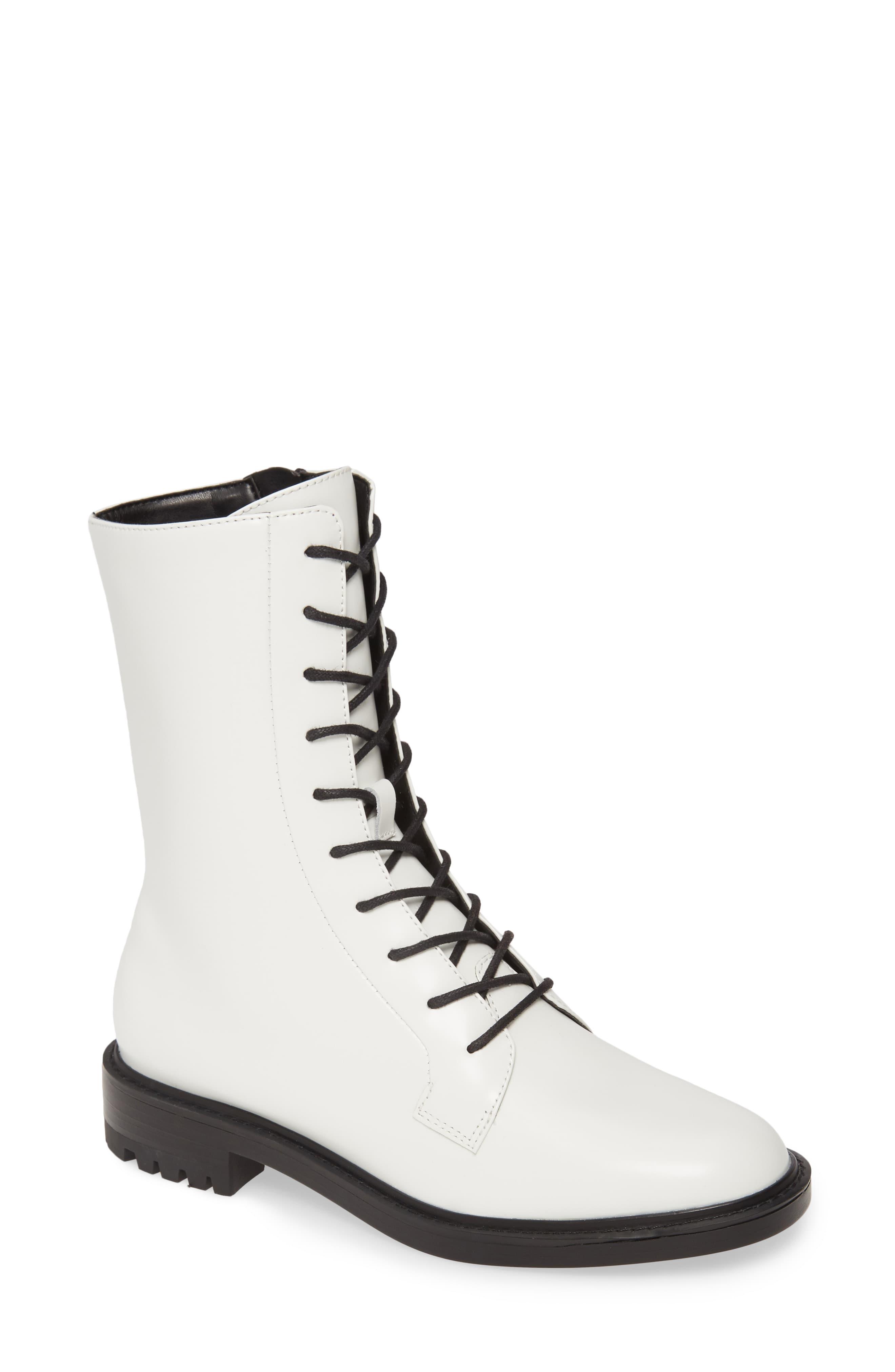 Steve Madden Brant Lace-up Boot in White - Lyst