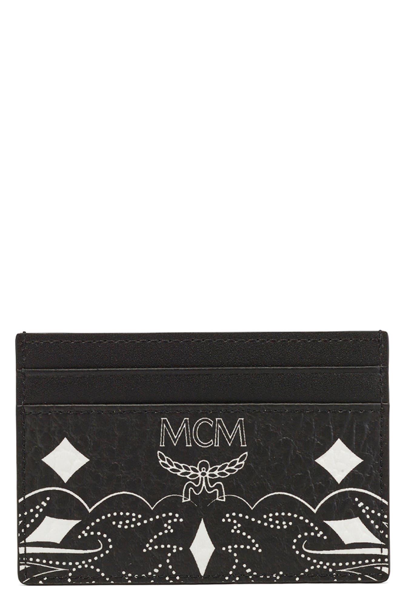 MCM Men's Logo Card Case - Cognac one-size