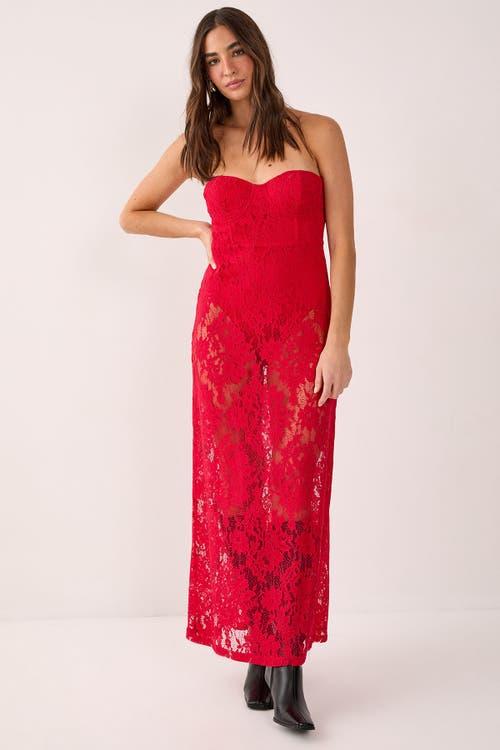 chinese dress ladies Tamara V-Neckline Ruched Long Sleeve Lace Mesh Dress Red Selfie Leslie