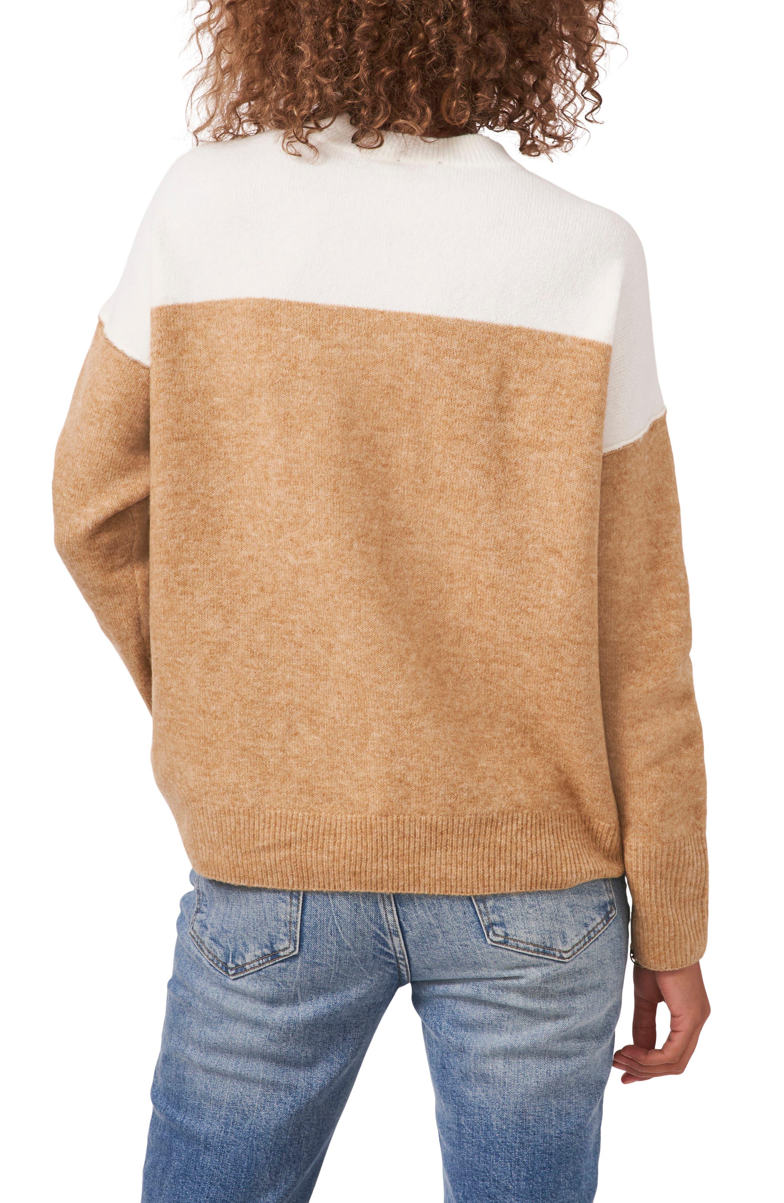 extend shoulder colorblock sweater vince camuto