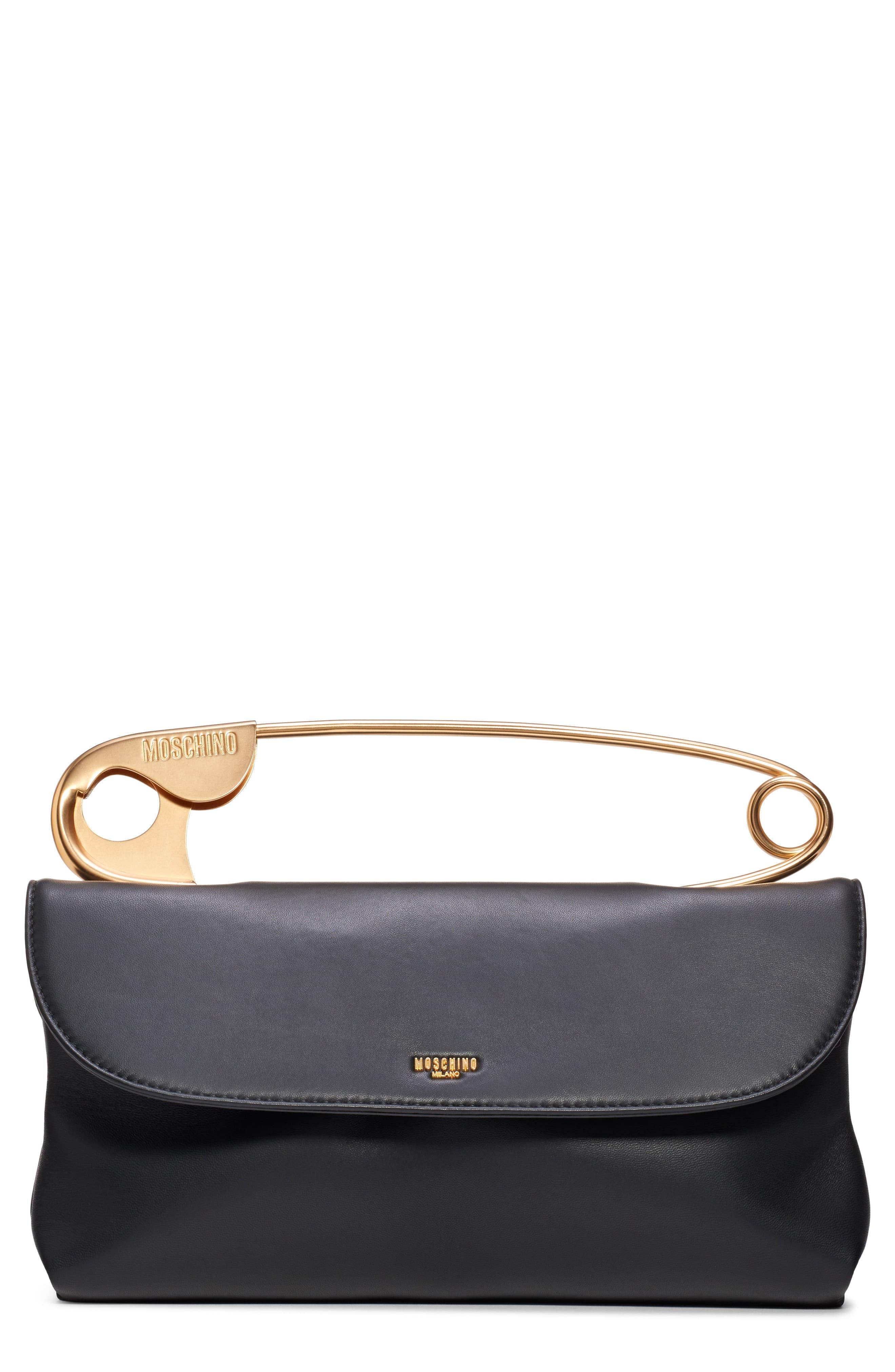 black purse with handle