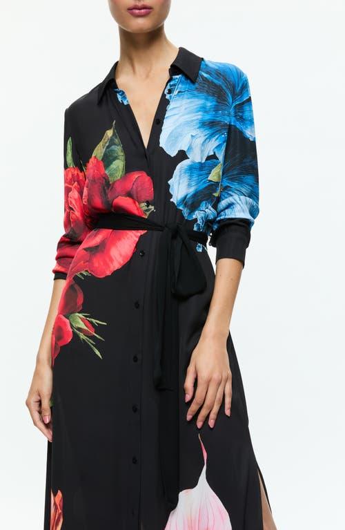 Alice Olivia Le Parisien Chassidy Maxi Shirtdress in Black Lyst